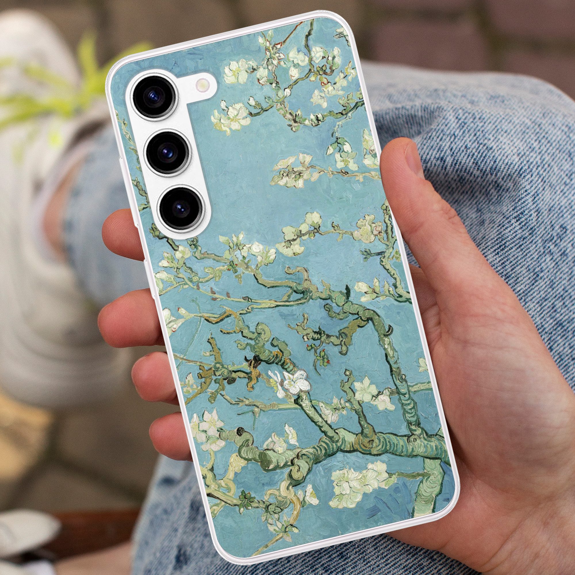 MuchoWow Handyhülle für Samsung Galaxy S23 Mandelblüte - Van Gogh - Kunst, Phone Case, Silikon, Schutzhülle Dünn