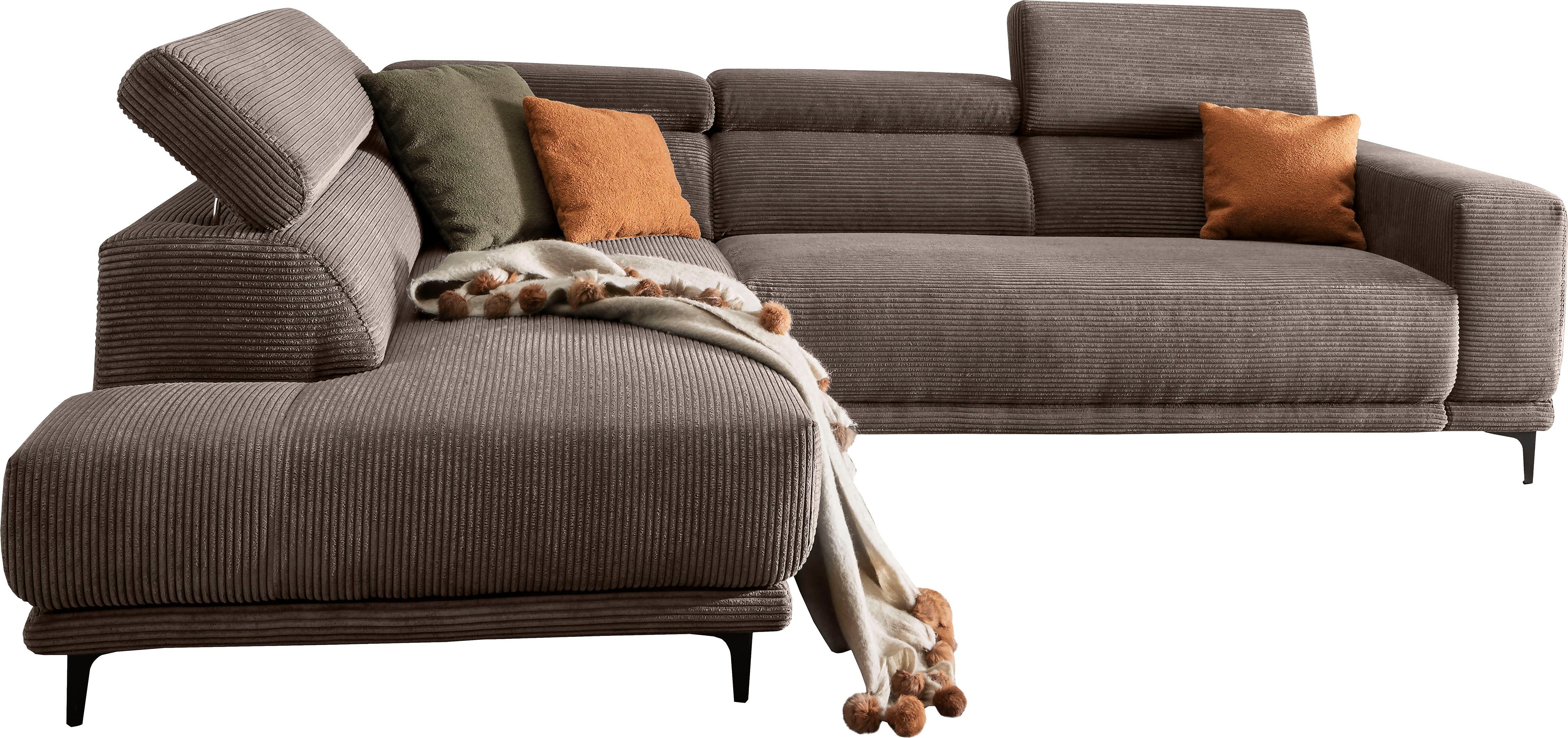 alina Ecksofa "Hikari" wahlweise mit Sitzvorzug, in modernem Cordstoff, Bre günstig online kaufen