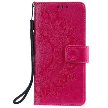 CoverKingz Handyhülle Hülle für Samsung Galaxy A22 4G Handyhülle Flip Case Cover Tasche 16,5 cm (6,5 Zoll), Klapphülle Schutzhülle mit Kartenfach Schutztasche Motiv Mandala