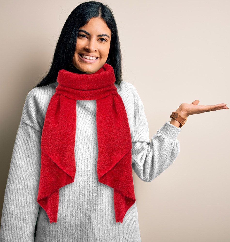 Trachtenland Schal Schal 'Eliana' - extra weich - Rot günstig online kaufen