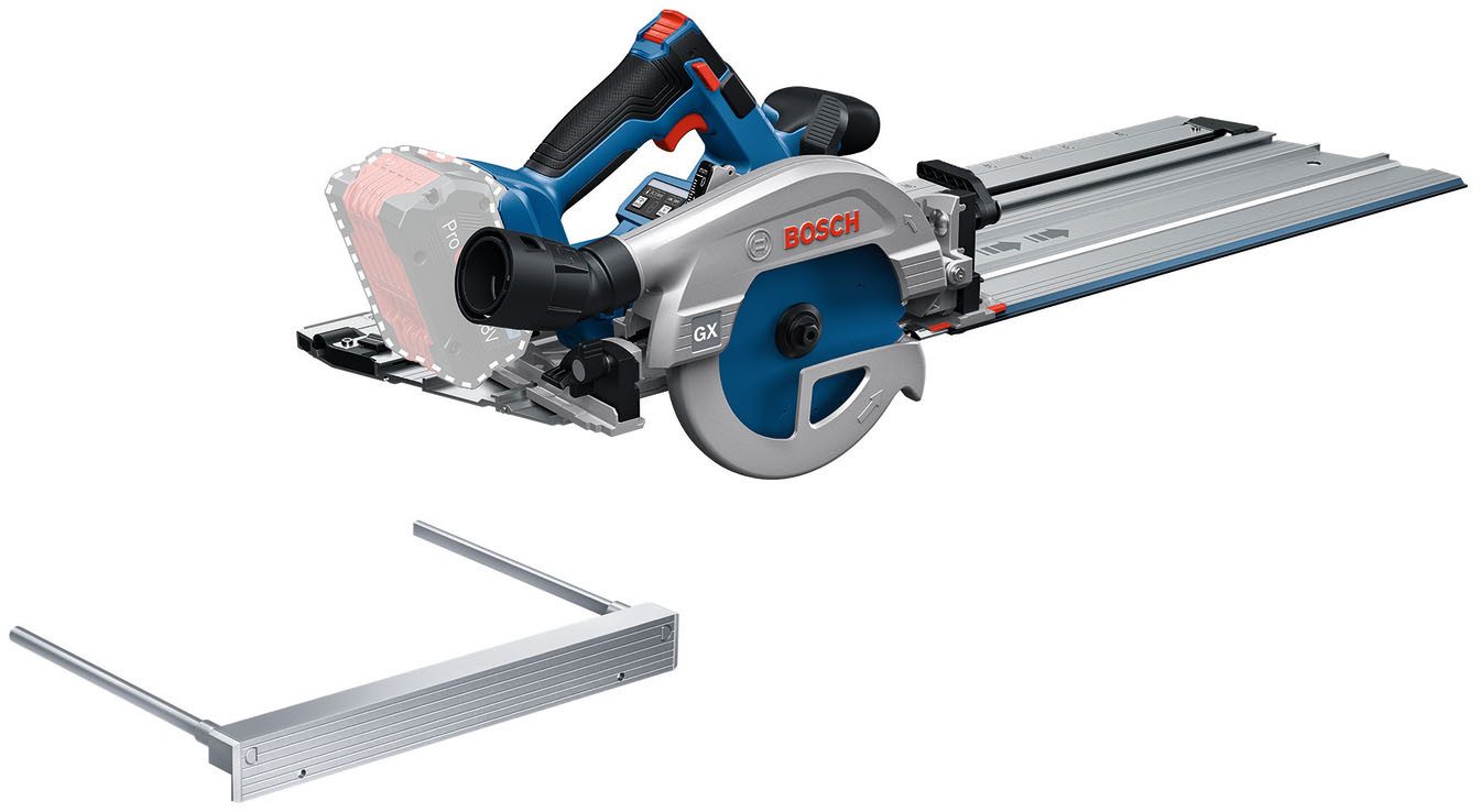 Bosch Professional Akku-Handkreissäge GKS 18V-57-2 GX, inkl. Führungsschiene FSN 44, ohne Akku und Ladegerät