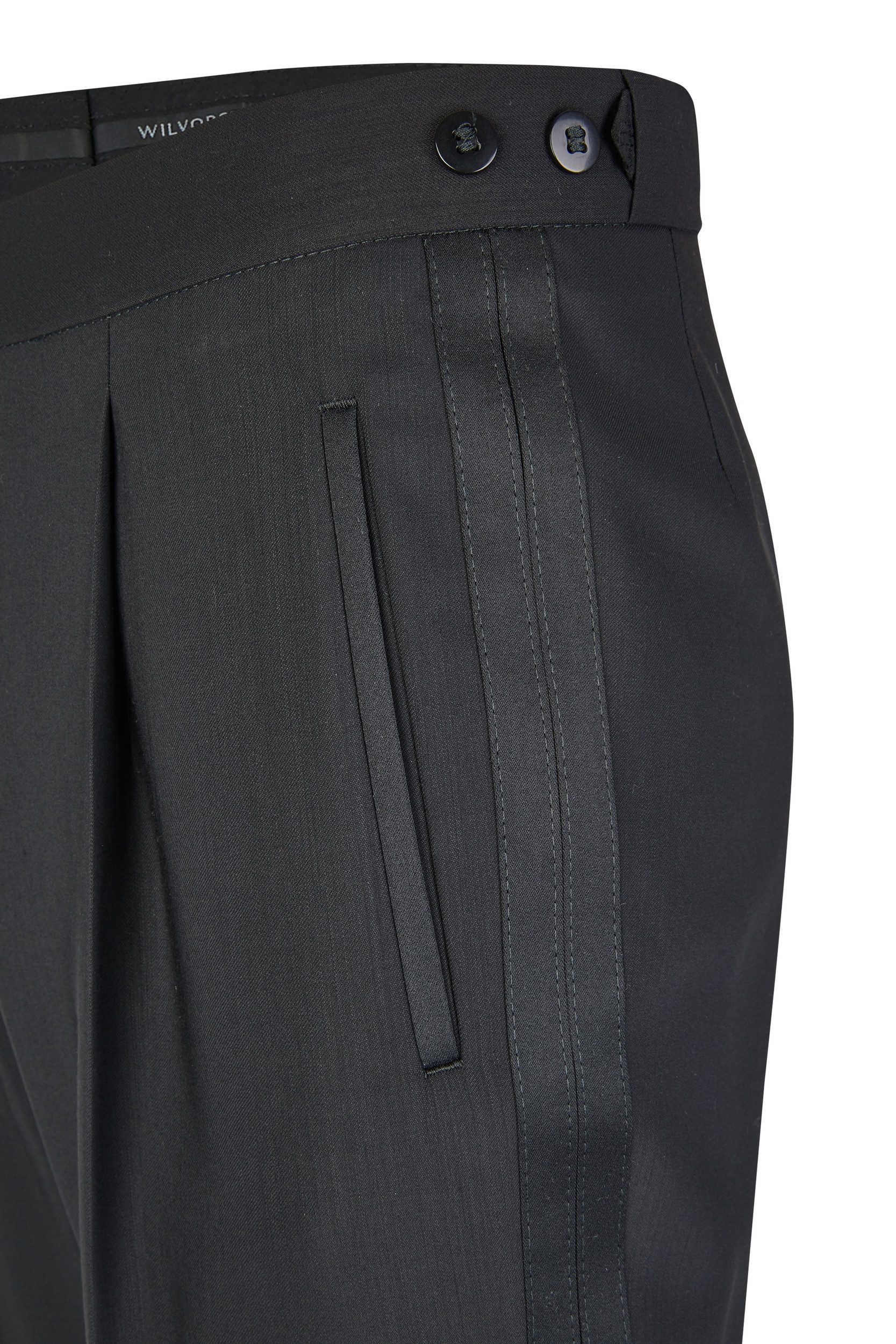 Wilvorst Frack-Anzug Wilvorst CLASSICs Herren Frack-Hose Classic Fit Schwarz