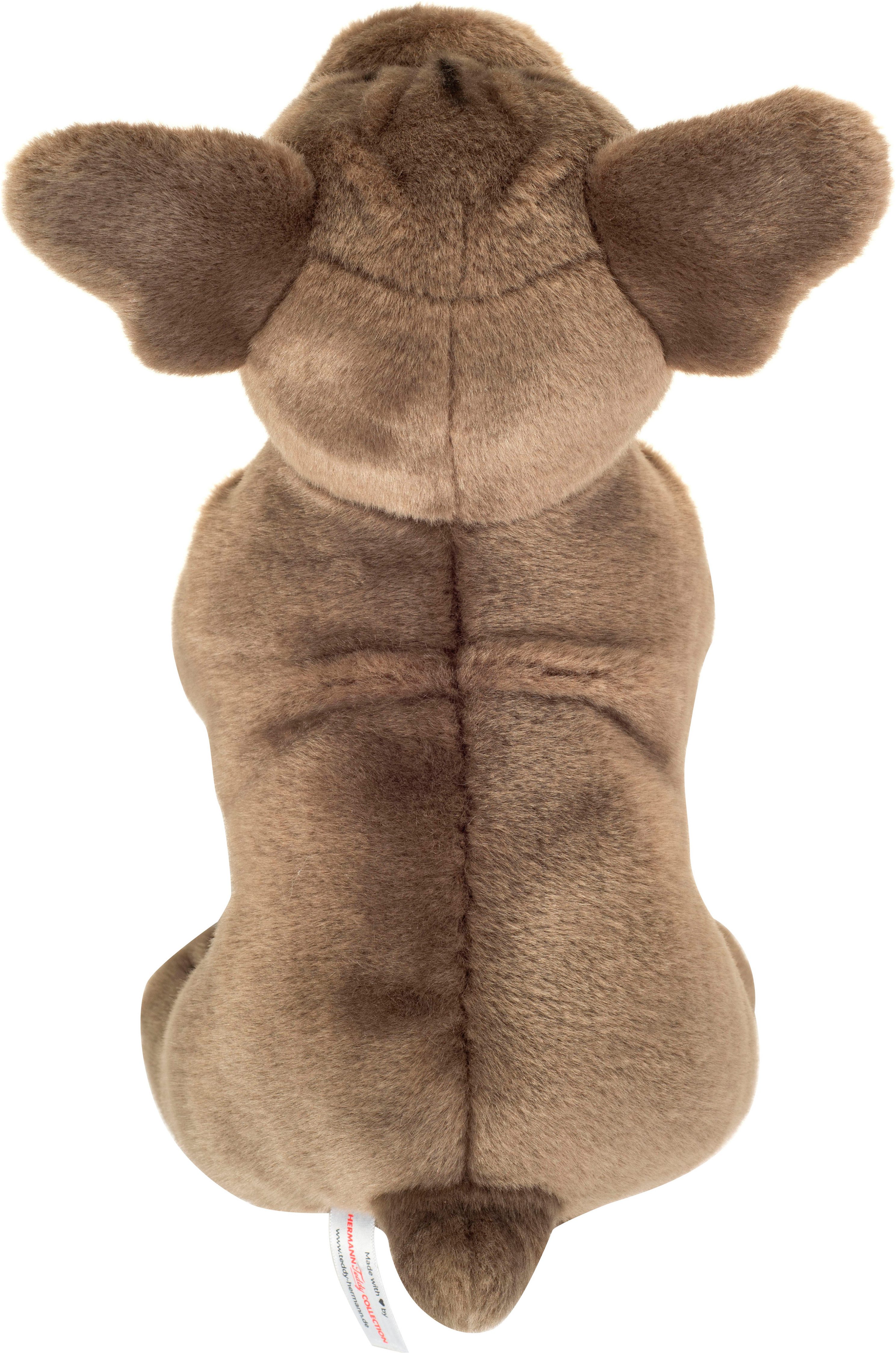 Teddy Hermann® Kuscheltier Französische Bulldogge, stehend, 30 cm, grau, zum Teil aus recyceltem Material