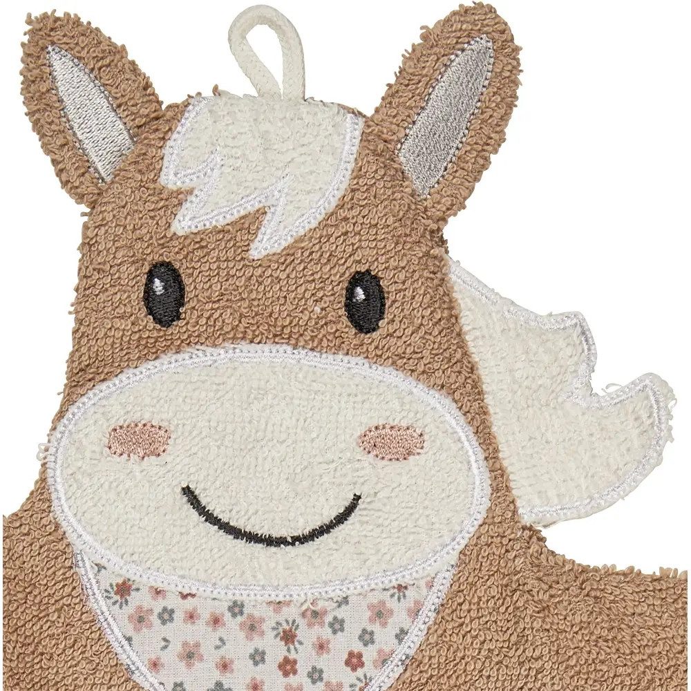Sterntaler® Waschlappen Sterntaler Waschhandschuhe Pferd Sunny, lichtbeige