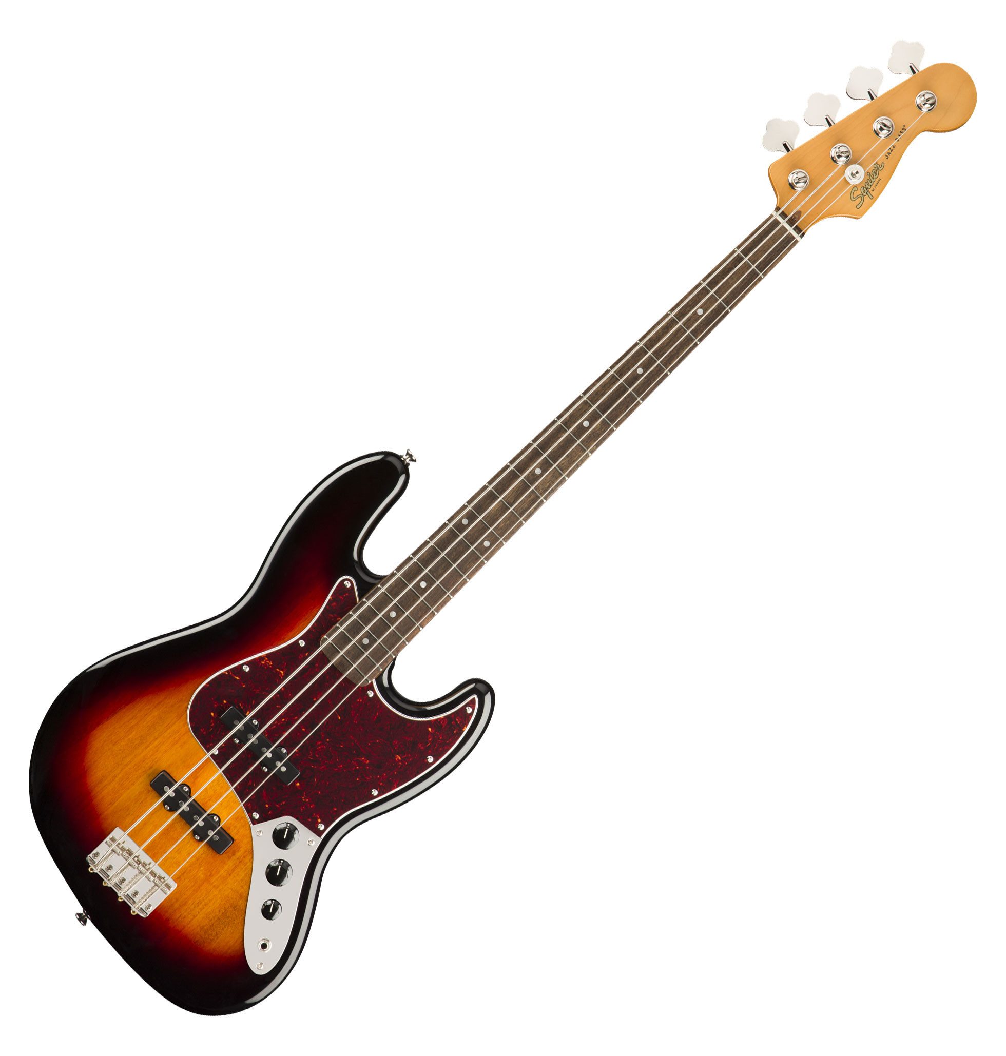 Squier E-Bass Classic Vibe '60s Jazz Bass 3-Color Sunburst, Jazz Bass, Passiver Longscale 4-Saiter Bass mit Lorbeer-Griffbrett