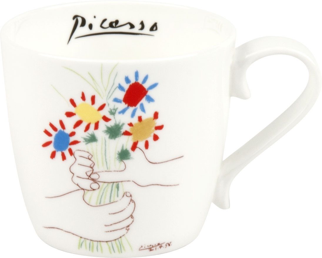Könitz Tasse Becher Picasso - Le Bouquet de l'Amitié Porzellan 450 ml, Bone China, Leichte Tasse