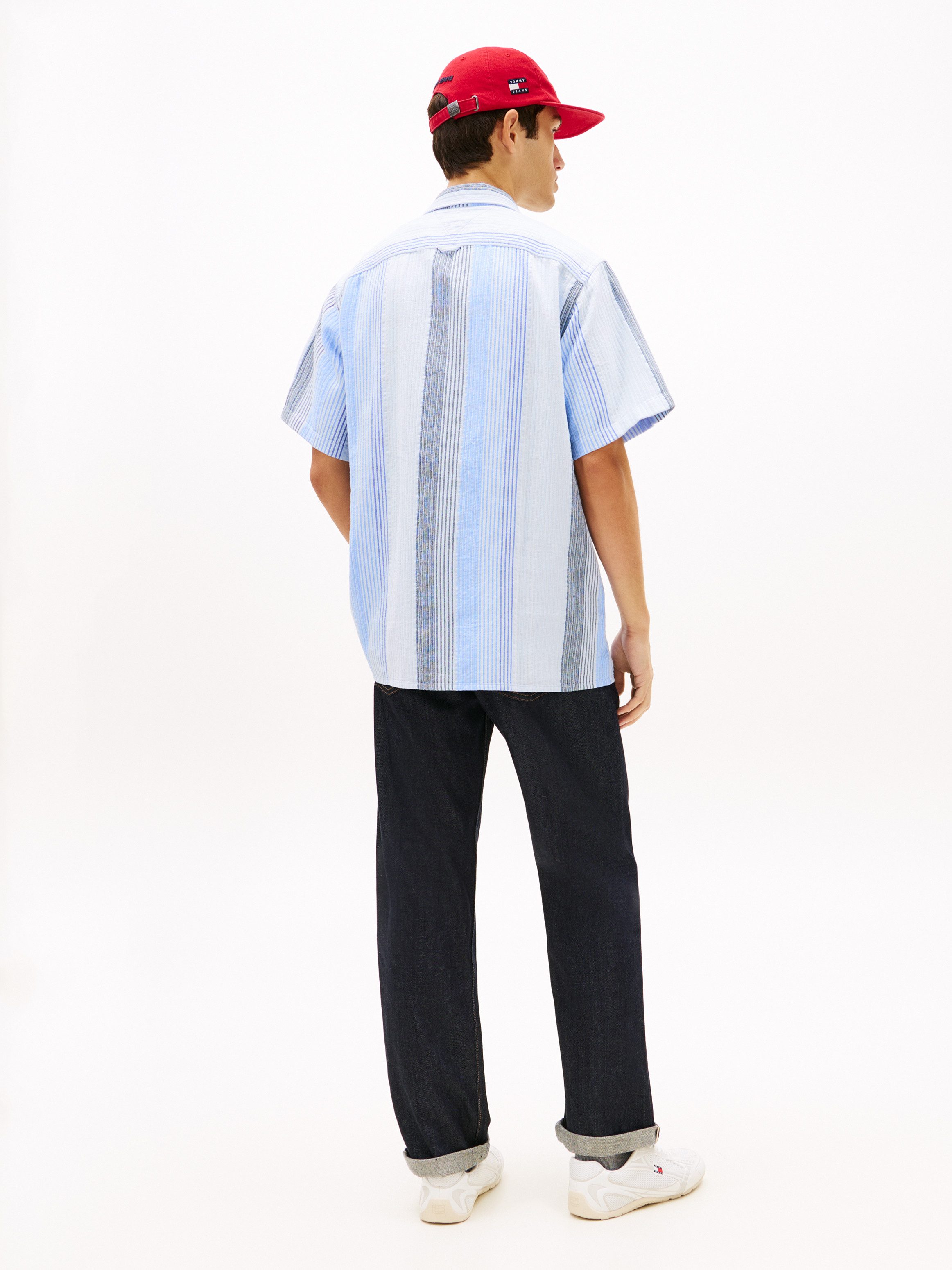 Tommy Jeans Kurzarmhemd RELAXED STRIPE Relaxed fit mit Streifenmuster – Bild 5 von 5