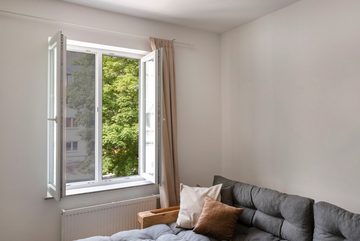 SCHELLENBERG Fliegengitter-Gewebe 50715, mit Klettband, für Fenster, ohne bohren, 130x150 cm, anthrazit