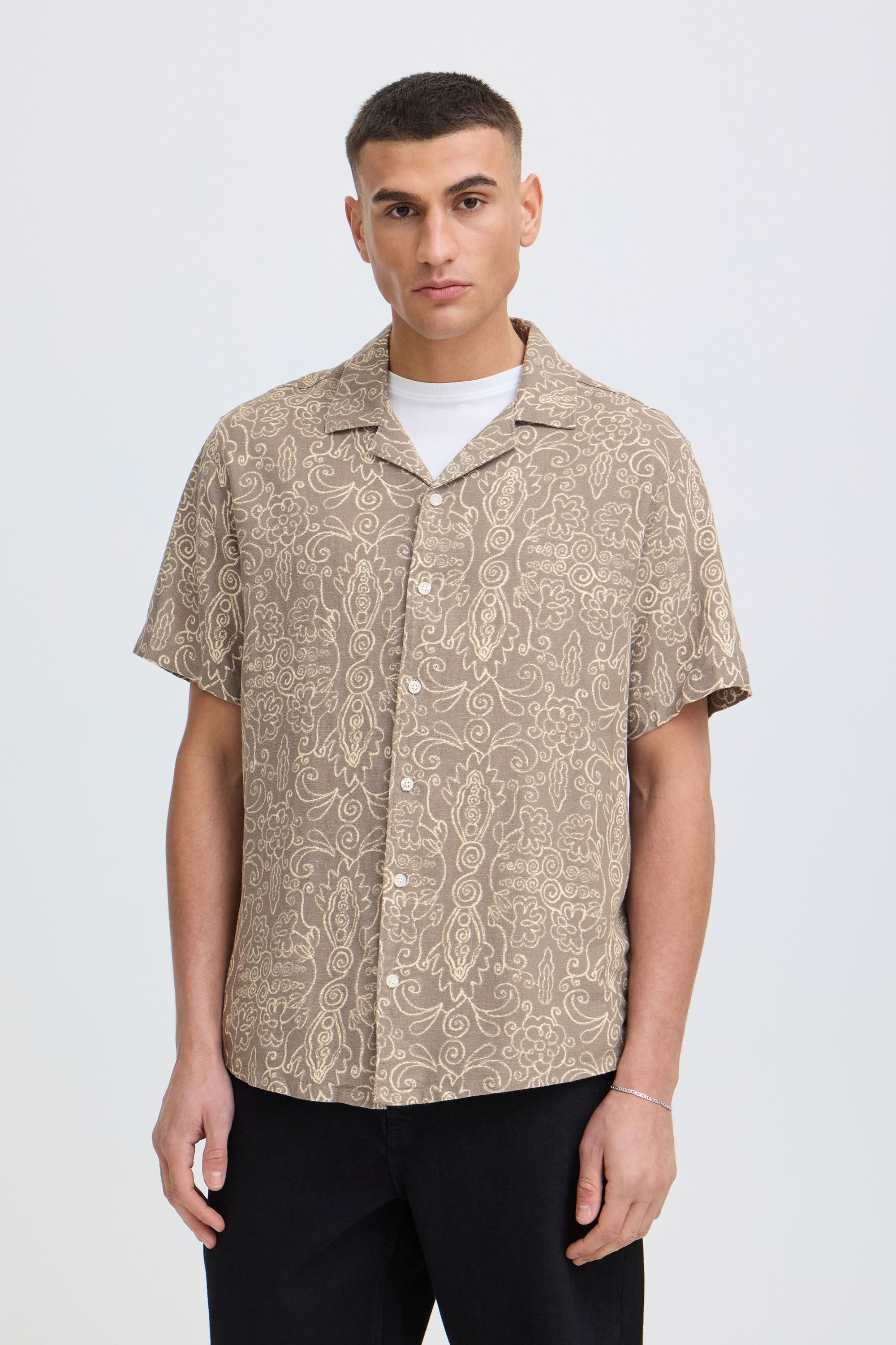 !Solid Leinenhemd SDUtkolt Sommerliches Kurzarmhemd mit klassischem Kragen