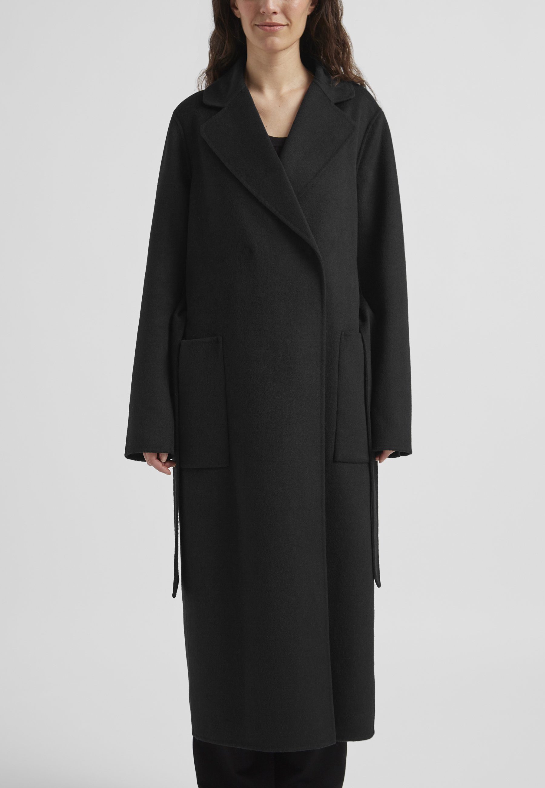 Milestone Langmantel MSXenia Damen elegant Verdeckter Druckknopf