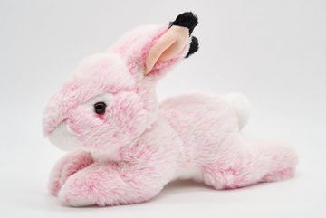 Uni-Toys Kuscheltier Kaninchen - rosa/gelb - superweich - 24 cm - Plüsch-Hase - Plüschtier