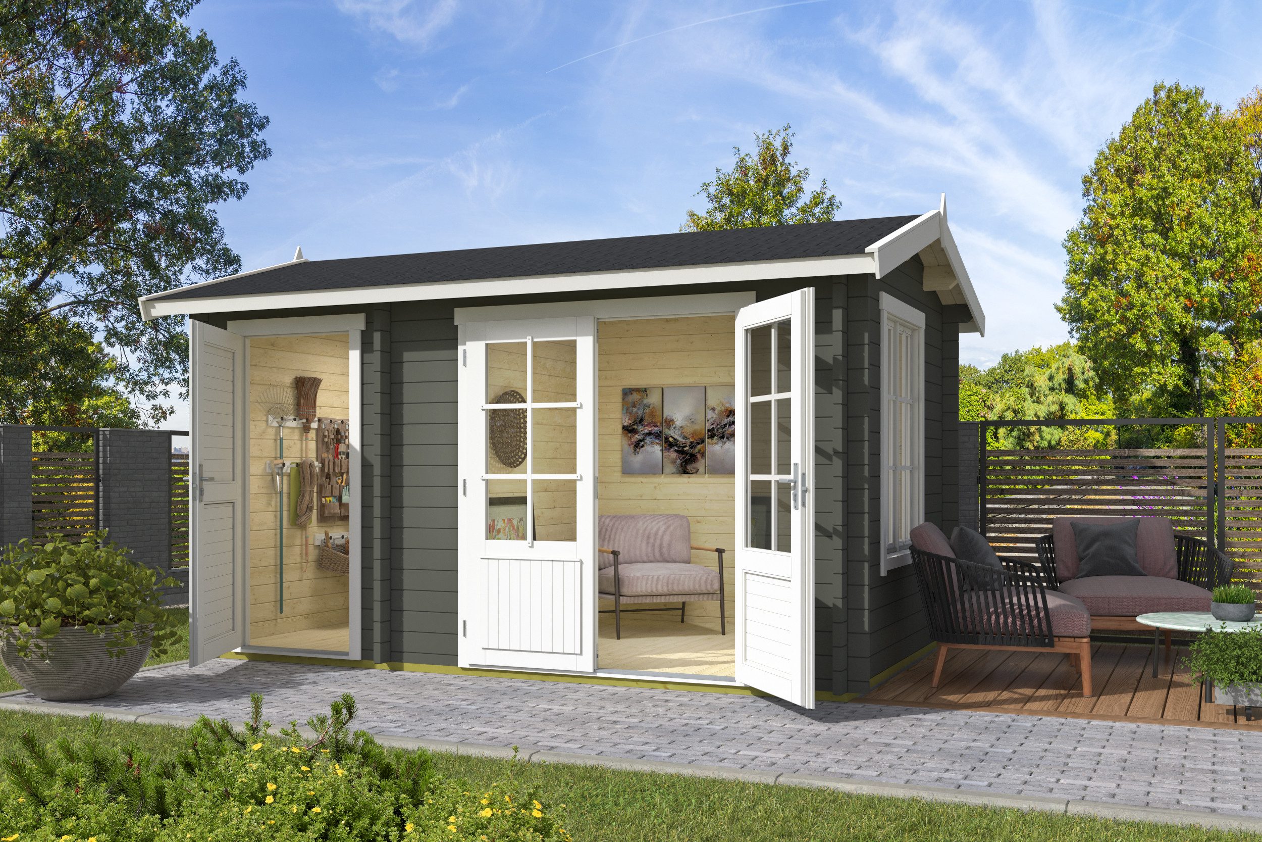 Nordic Holz Gartenhaus WREXHAM 1, BxT: 430x288,1 cm