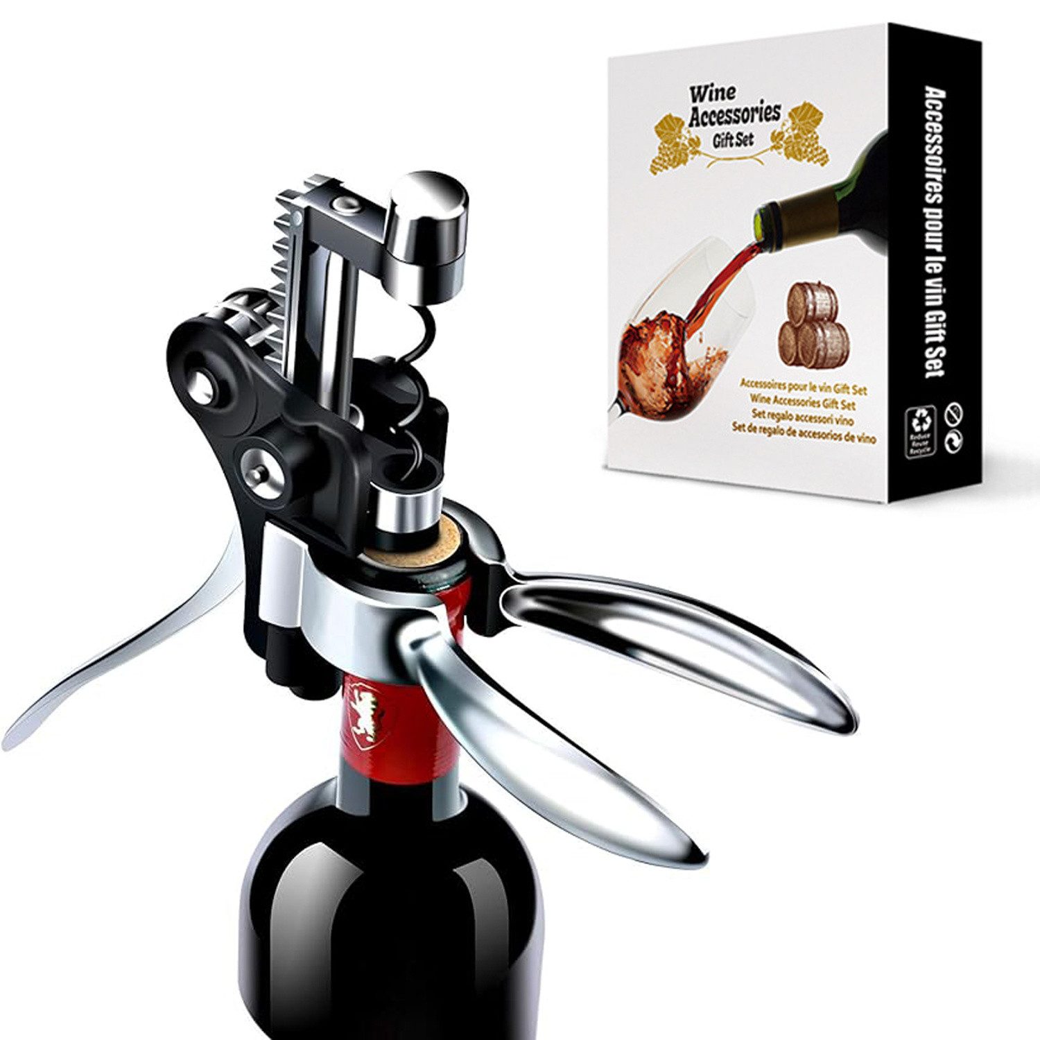 Weinflaschenöffner Korkenzieher Wein Flaschenöffner, für alle Arten von Korken