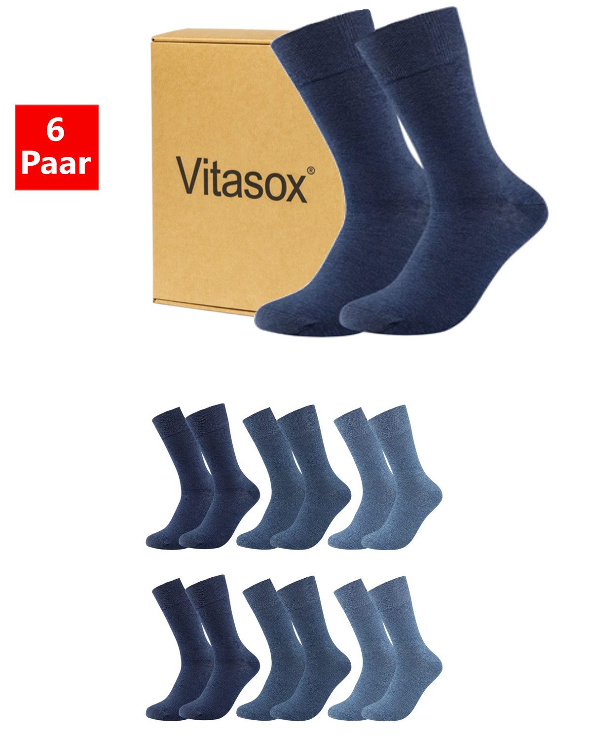 Businesssocken Herren Business Socken 6 Paar - komfortabel und elegant