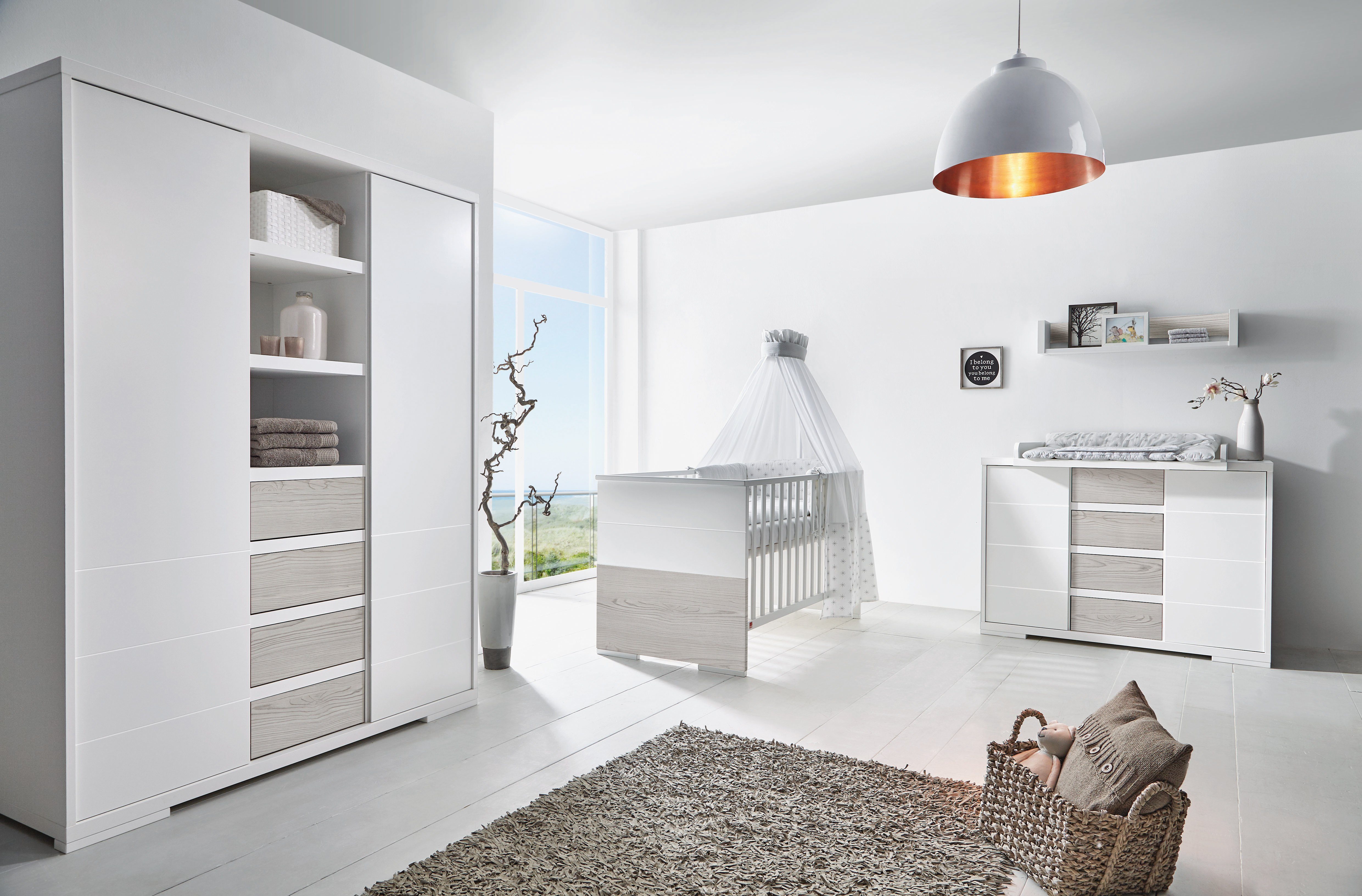 (Set, Boathouse, Kinderbett, Schrank und Made Maxx mit Wickelkommode), Kinderbett, Babyzimmer-Komplettset in Wickelkommode Schardt 3-St., Germany; Schrank,