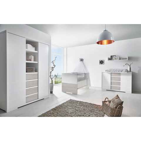 Schardt Babyzimmer-Komplettset Maxx Boathouse, (Set, 3-St., Kinderbett, Schrank, Wickelkommode), Made in Germany; mit Kinderbett, Schrank und Wickelkommode