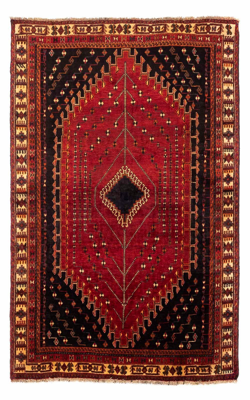 260 mit Unikat Shiraz Höhe: 1 cm, rechteckig, Wollteppich 161 morgenland, mm, x Medaillon Zertifikat