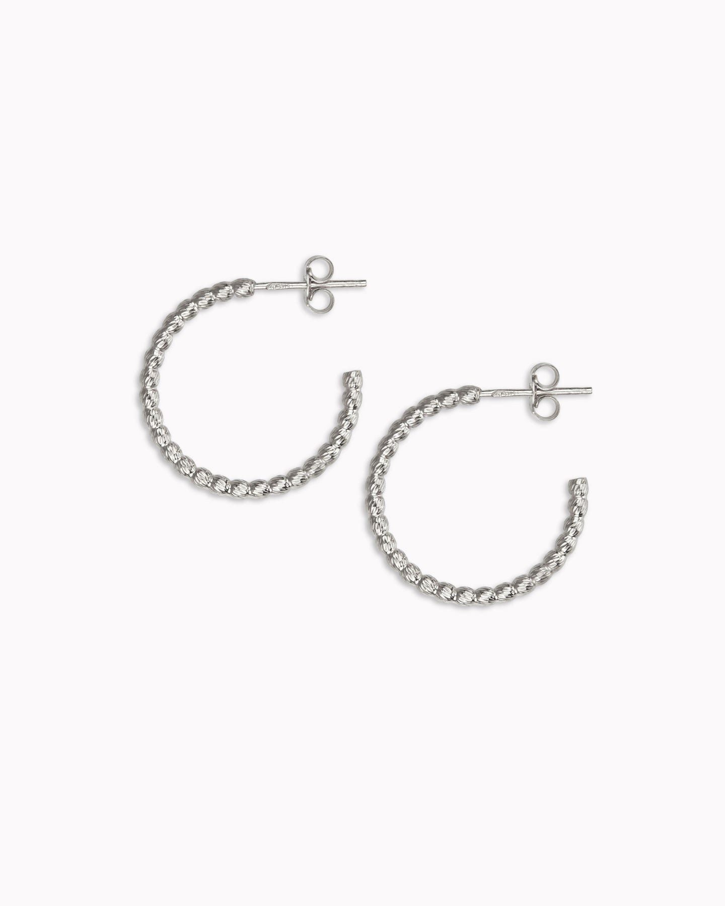 lille mus Paar Creolen Creolen 'Zopf' 925 Silber / vergoldet