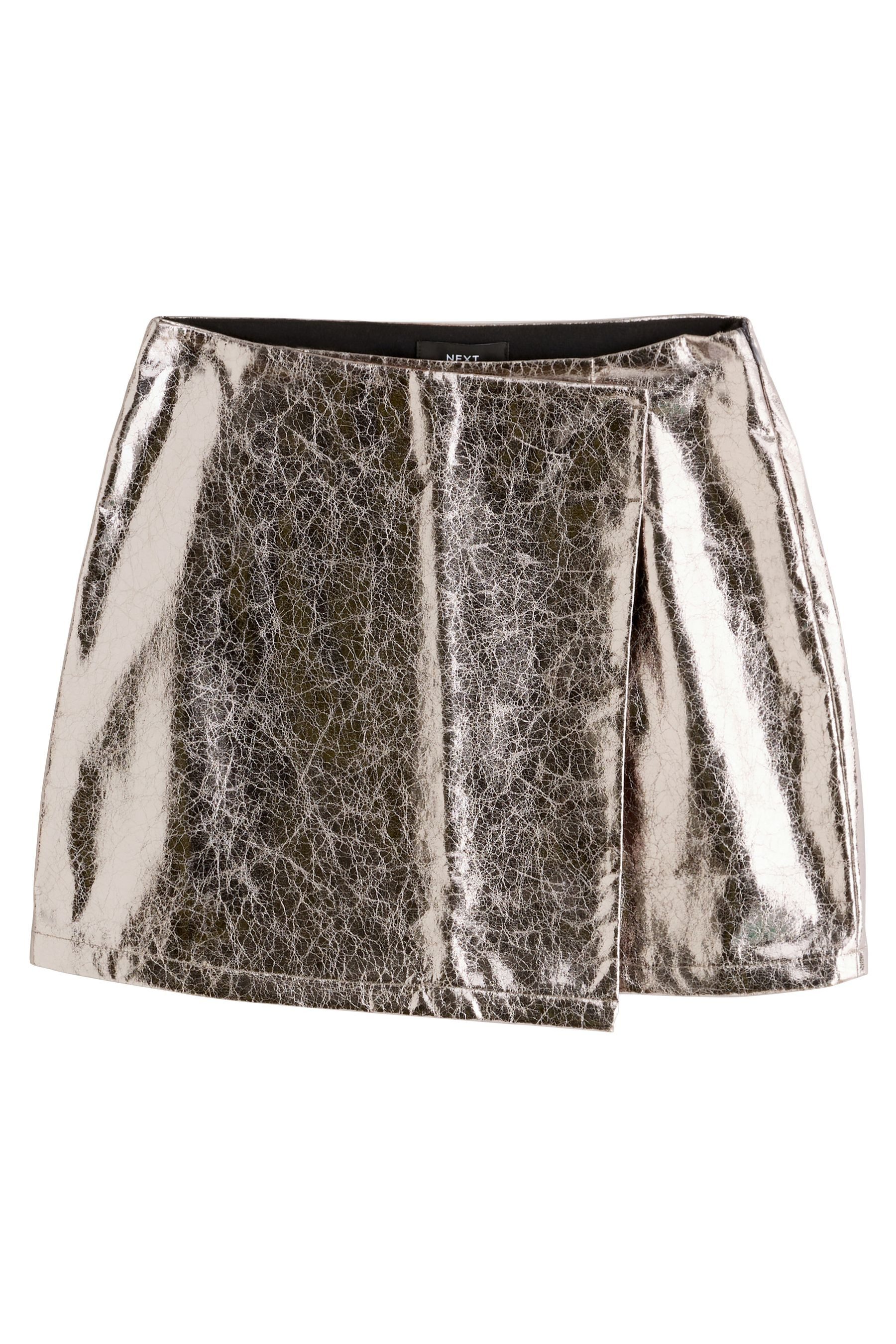 Next Lederrock Metallic-Minirock aus Kunstleder (1-tlg) günstig online kaufen
