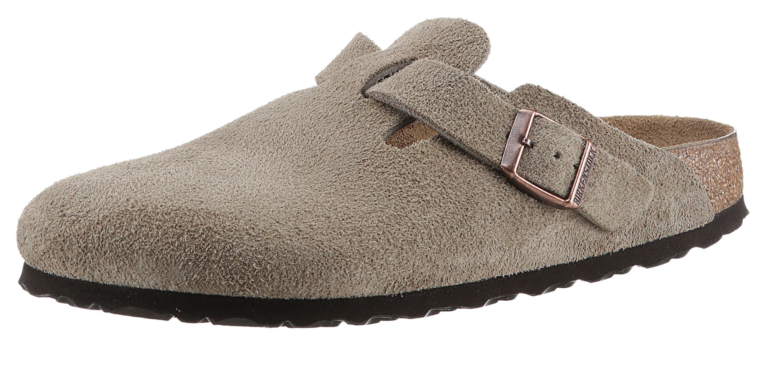 Birkenstock BOSTON LEVE Clog Flats, Slides, Hausschuh mit verstellbarer Schnalle, schmale Form