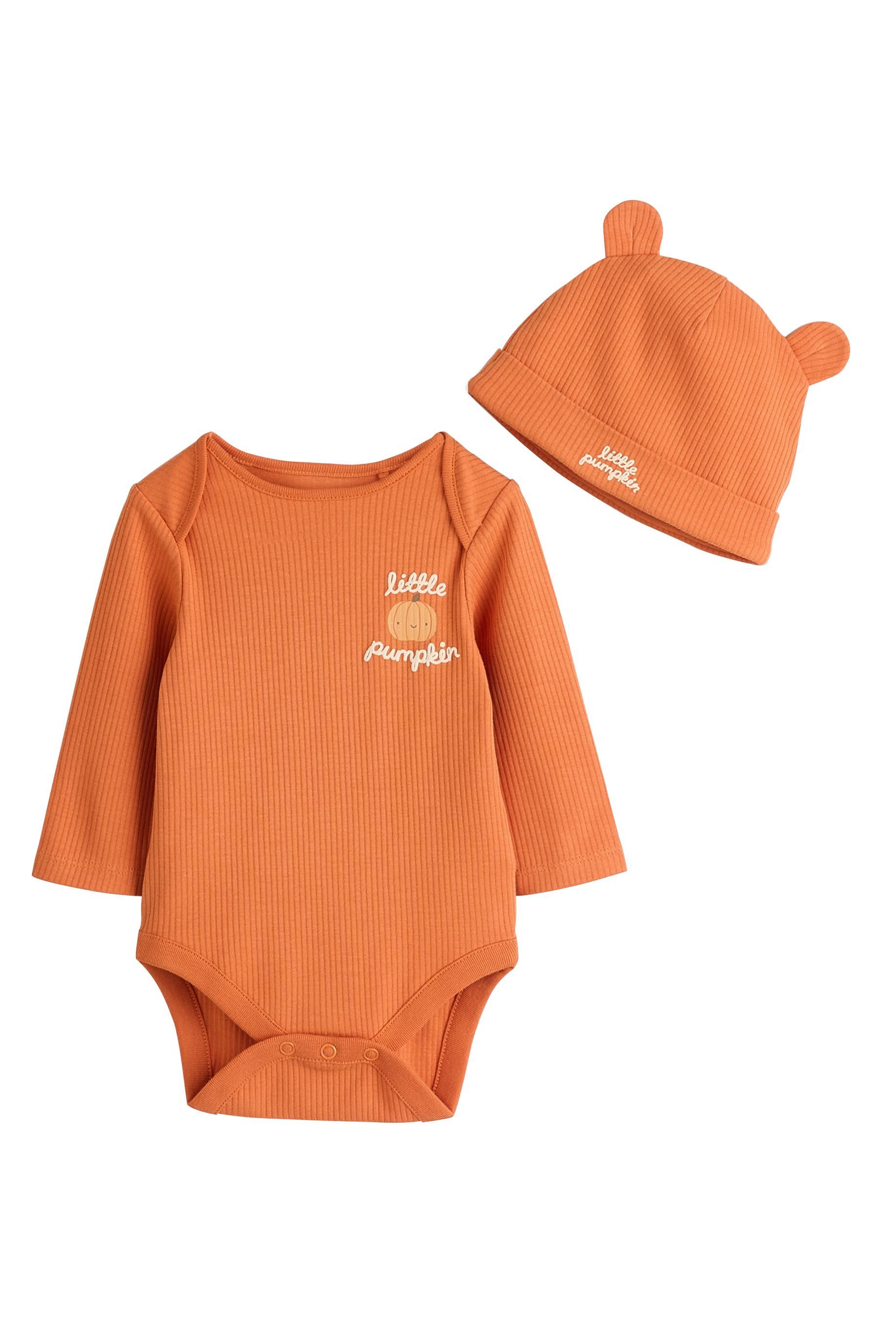 Next Langarmbody Baby-Langarmbody und Mütze im Set Halloween (2-tlg)