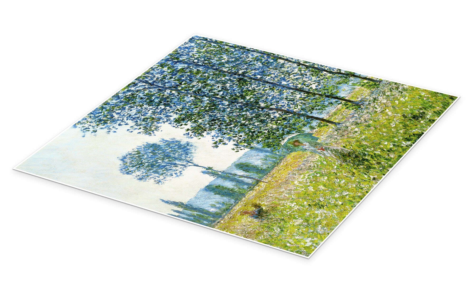 Posterlounge Wandbild Felder im Frühling, Claude Monet, erhältlich als Poster, Leinwandbild, Wandsticker oder Acrylglasbild