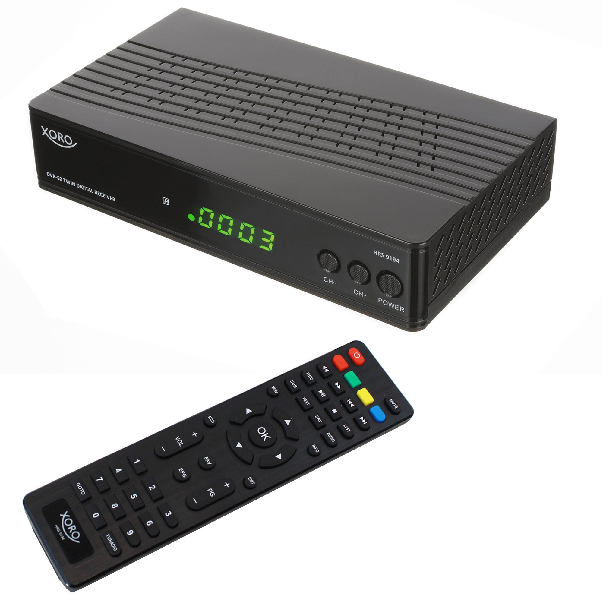 Xoro HRS 9194 TWIN, PVR Ready - 2 Aufnahmen gleichzeitig möglich, Full HD SAT-Receiver | SAT-Receiver