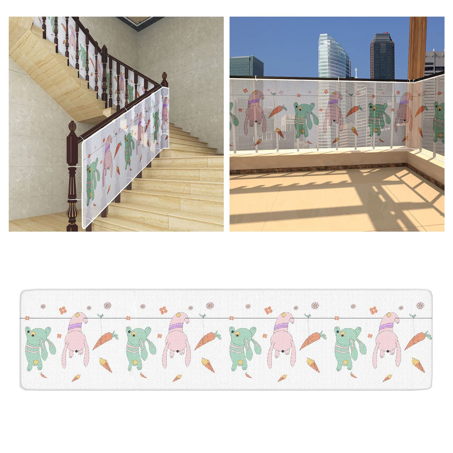 HEYHIPPO Schutznetz Kindersicherungsnetz Balkon Treppe – robustes Schutznet günstig online kaufen