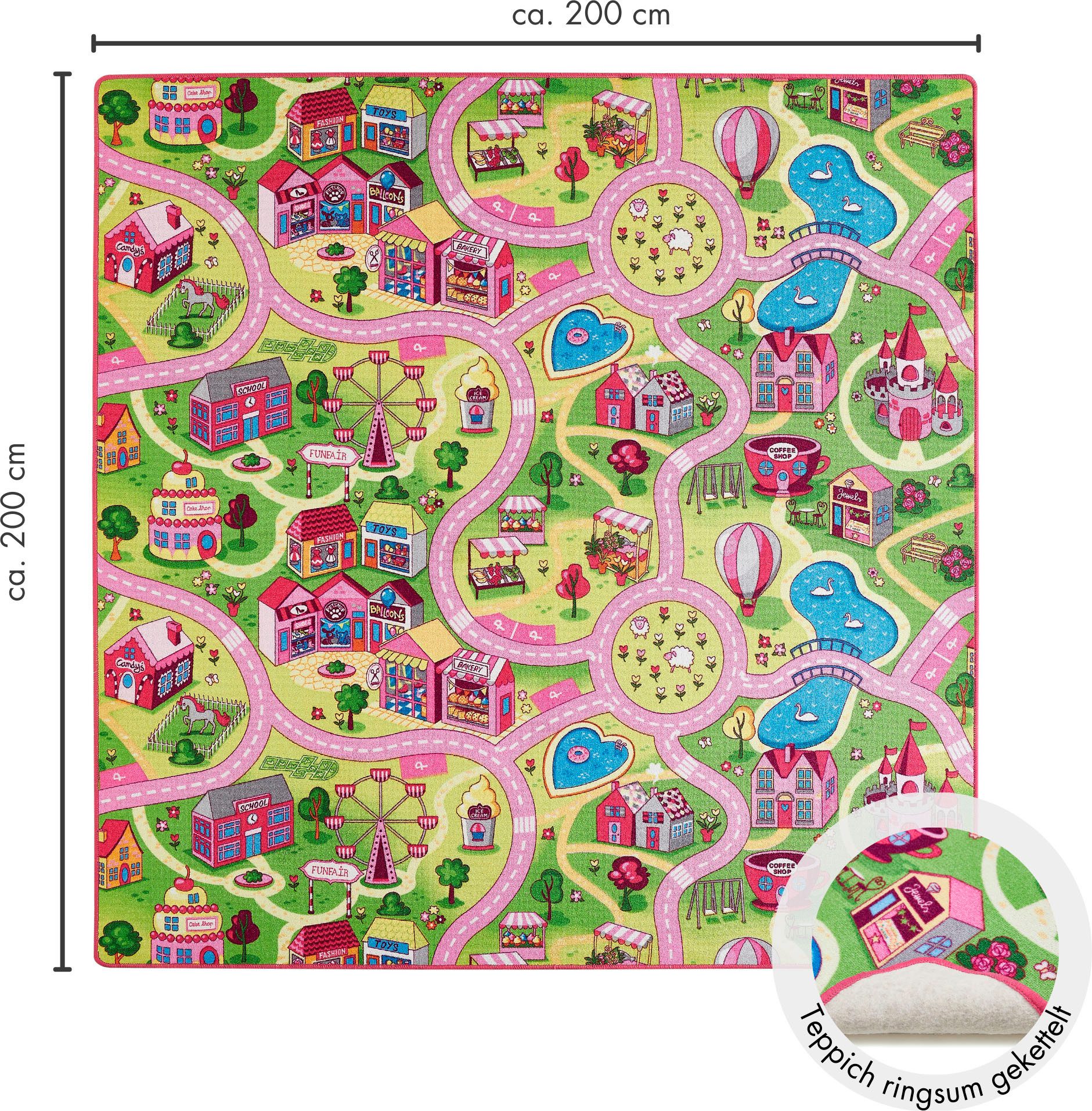 Andiamo Kinderteppich Straße, LAGERRÄUMUNG!, rechteckig, Höhe: 5 mm, Straße günstig online kaufen