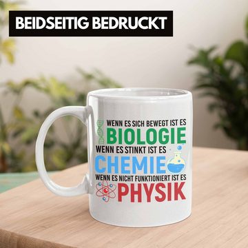 Trendation Tasse Trendation - Biologie Chemie Physik Tasse Geschenk Nerd Lehrer Geschenkidee Naturwissenschaften Studium Student Geschenkidee