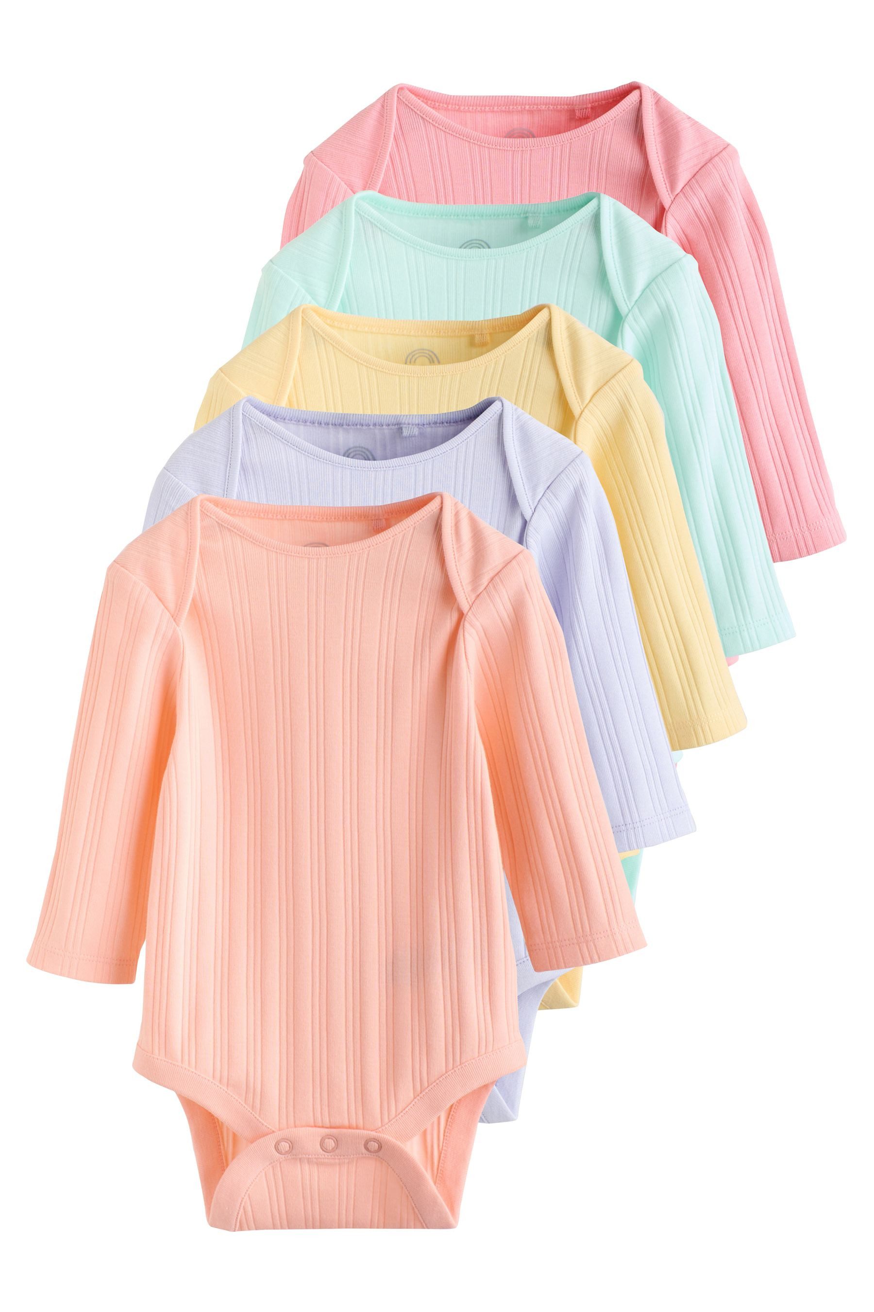 Next Langarmbody Baby-Bodysuits mit langem Arm im 5er-Pack (5-tlg)