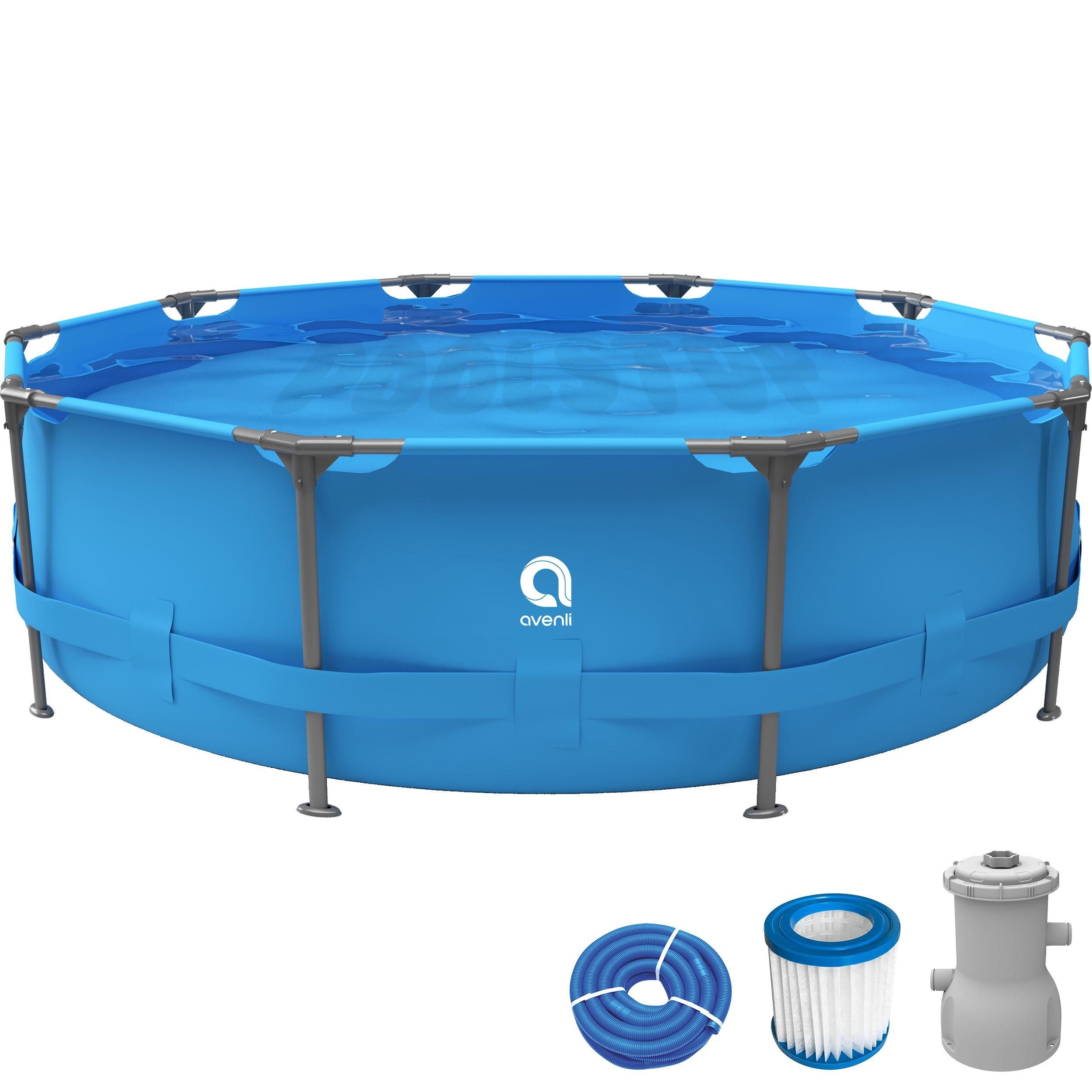 Avenli Framepool Frame Plus Pool Set 366 x 76 cm, Aufstellpool (Stahlrahmenpool Komplettset)