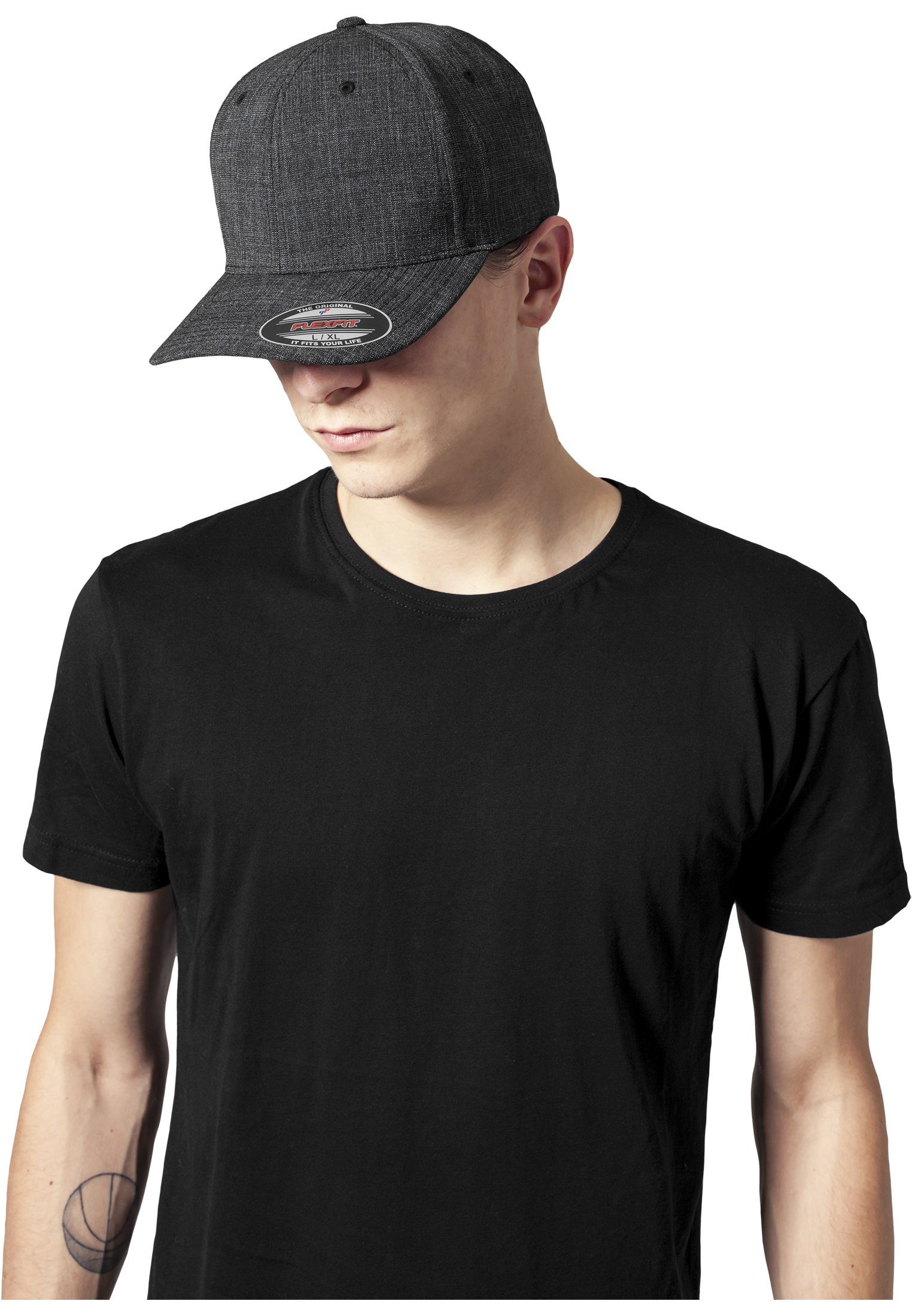 Flexfit Flex Cap black 6277FM Flexfit Accessoires Melange Fine Melange Fine