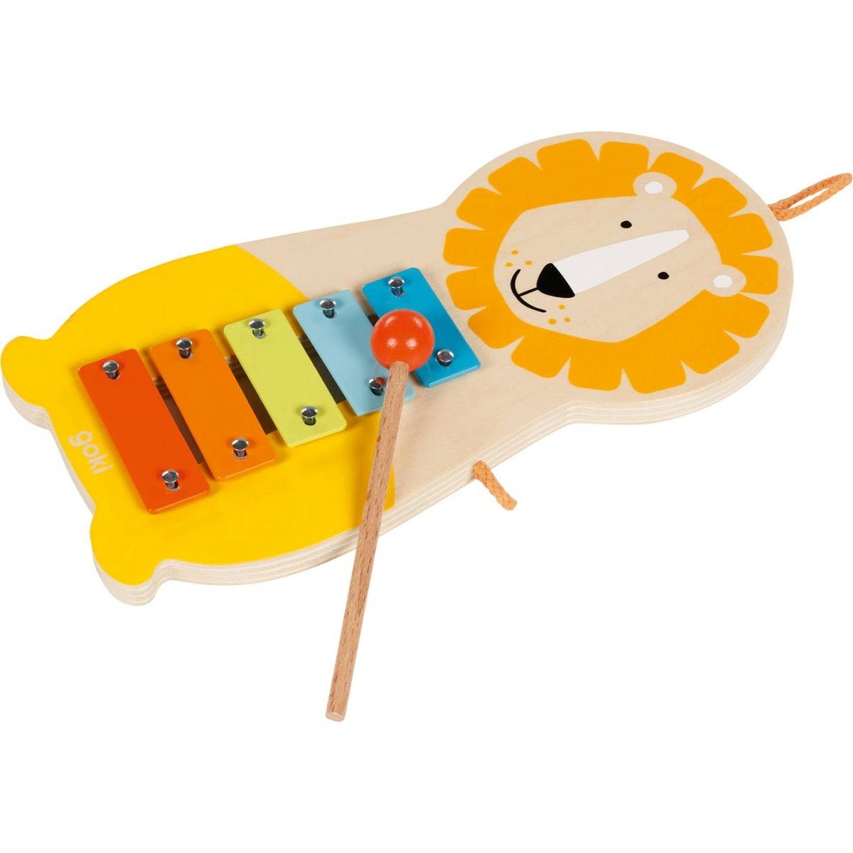 Spielzeug-Musikinstrument klangvolles Xylophon Löwe von Goki