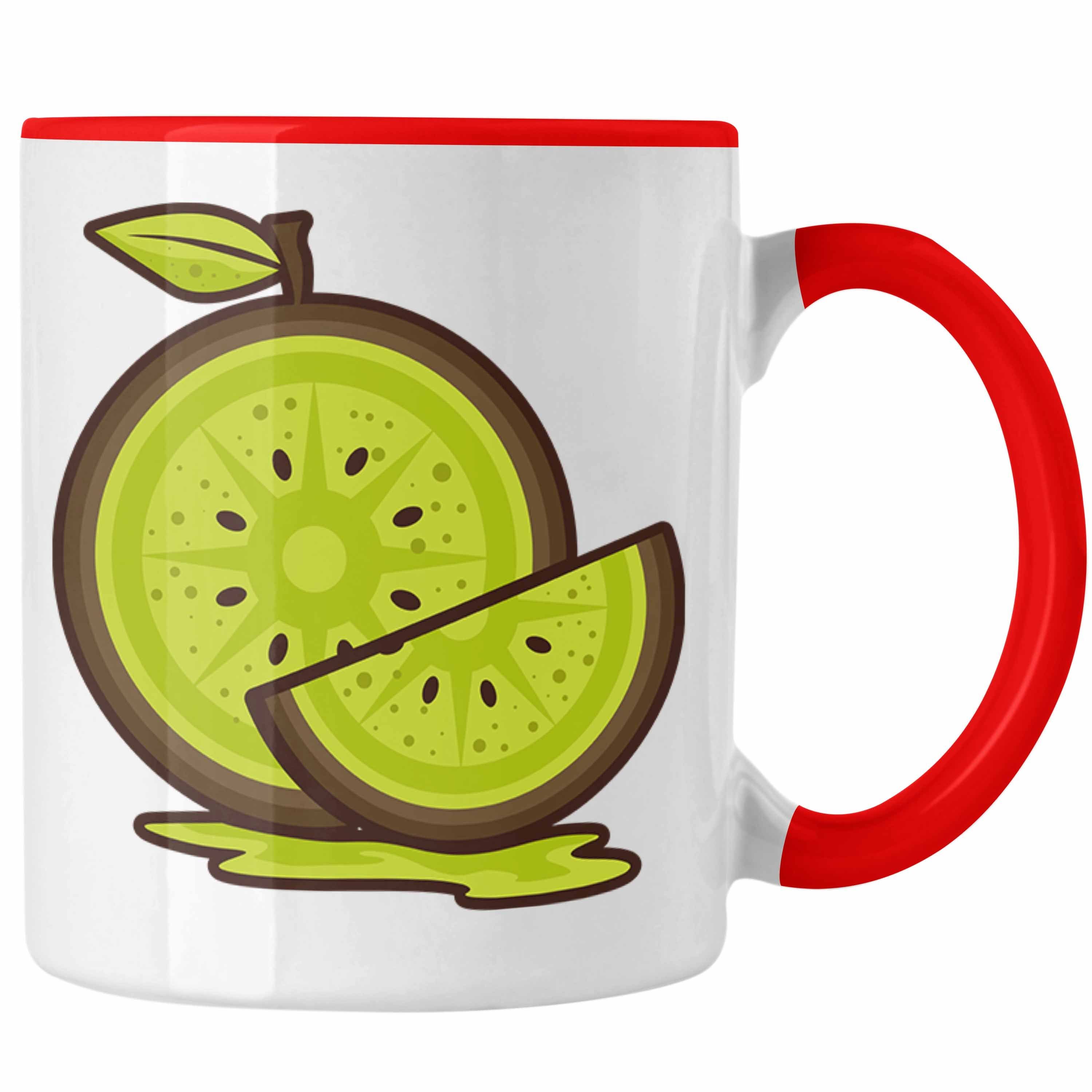 Trendation Tasse Kiwi Spruch Fans Lustiges mit echte - Rot Tasse Geschenk für