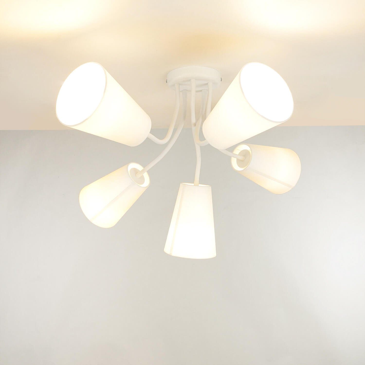 Deckenleuchte modern Esszimmer Arme Licht-Erlebnisse ohne Leuchtmittel, verstellbare Deckenleuchte Wohnzimmer Weiße BANTA,