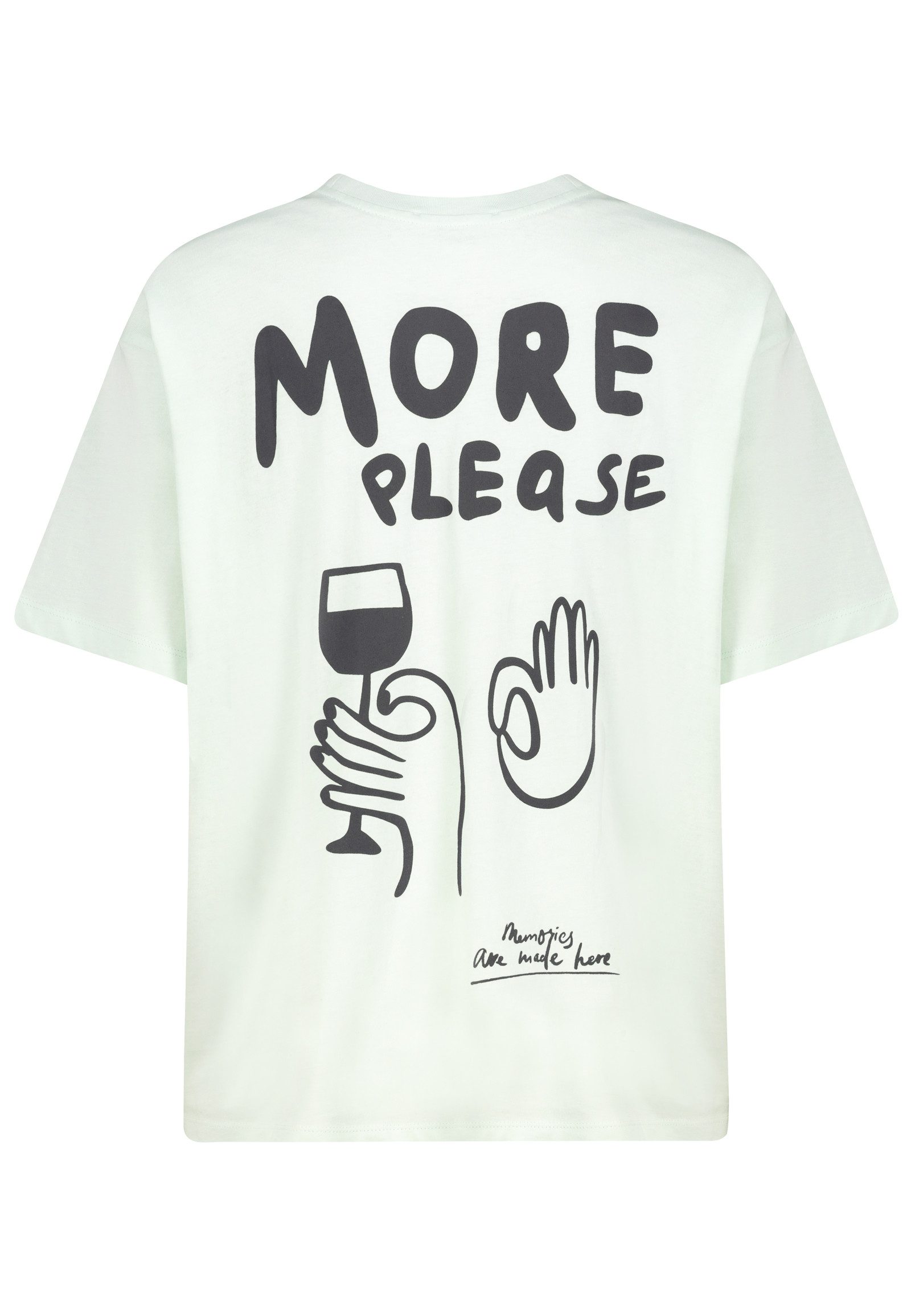 SUBLEVEL T-Shirt Minimalistischer Schriftzug Rundhals Kurzarm Locker Fit für Damen (1-tlg) Baumwolle Normal Fit Rundhals Kurzarm Spruch atmungsaktiv