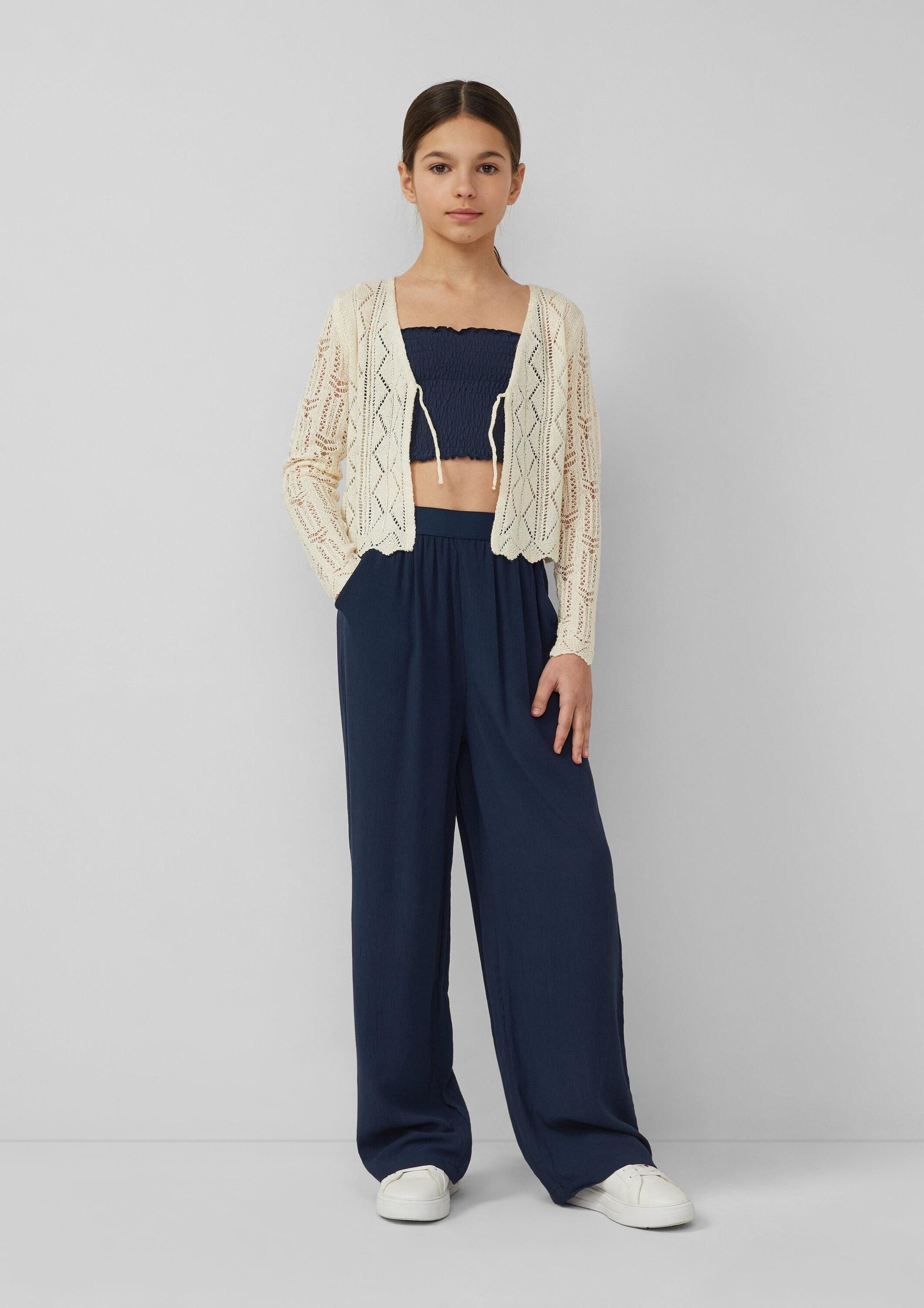 s.Oliver Chinos Hose Wide-Leg-Hose im Loose Fit aus Viskose
