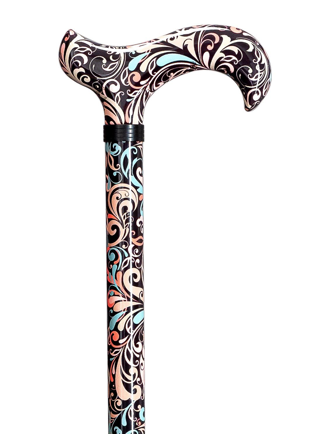 Stockshop Gehstock Gehstock Groove, Derbygriff, Leichtmet., höhenverst., Gummipuff.