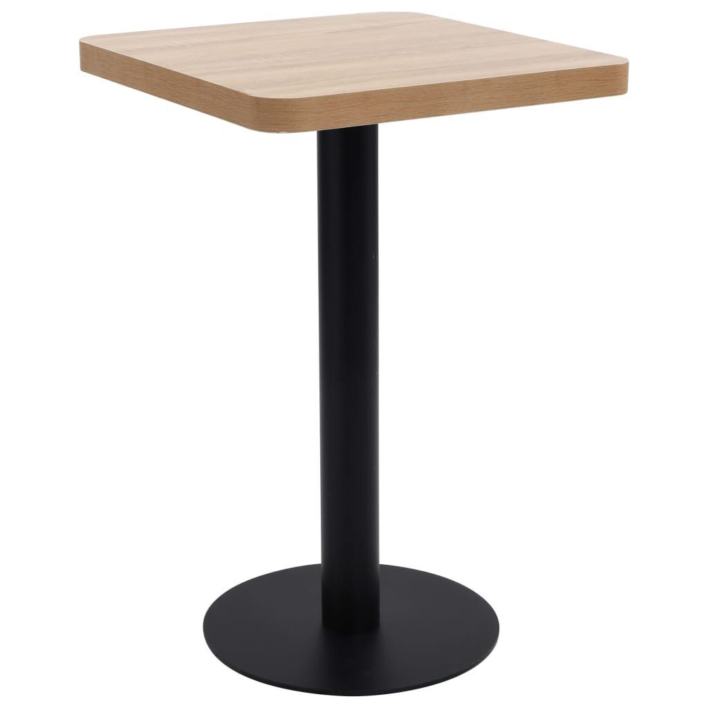 furnicato Bistrotisch Hellbraun 50x50 cm MDF günstig online kaufen