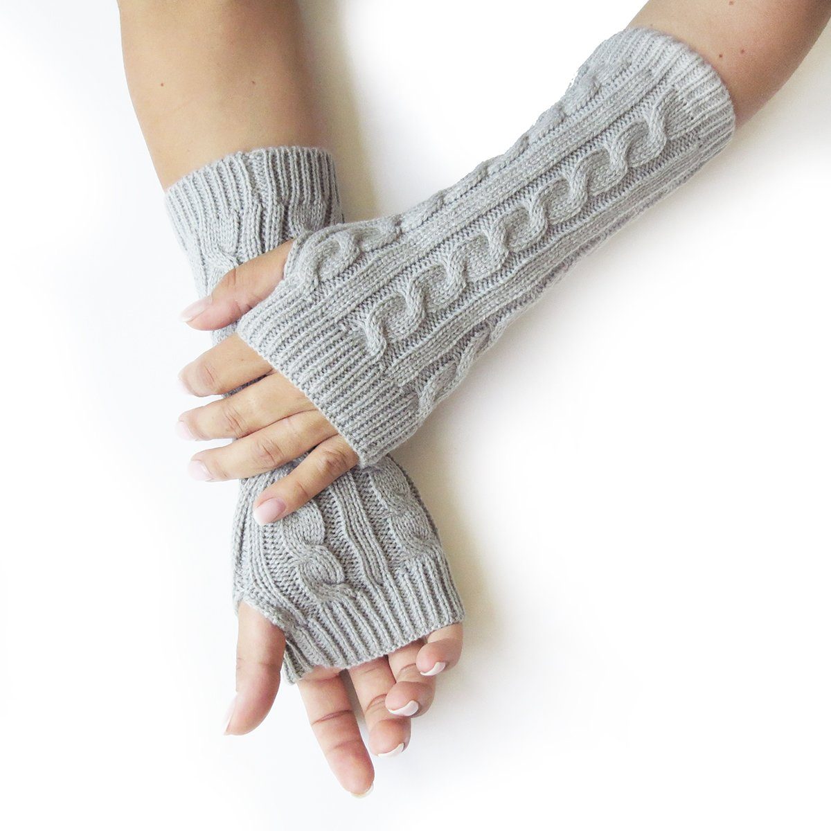 Größe: Strick Lang Originelli Uni Strickhandschuhe Handschuhe Gemütlich Sonia Armstulpe Onesize