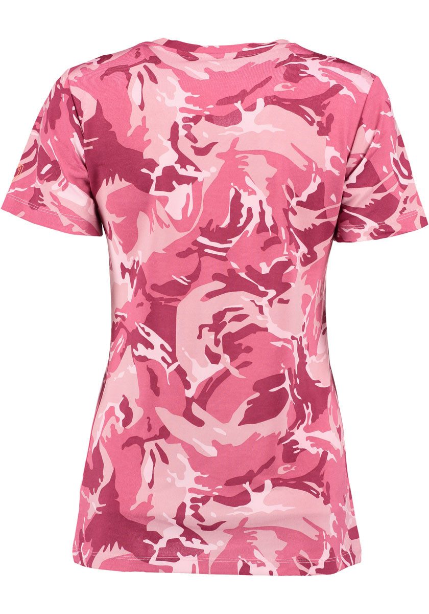 Tom Collins T-Shirt Triku Kurzarmshirt mit Allover-Camouflage-Druck