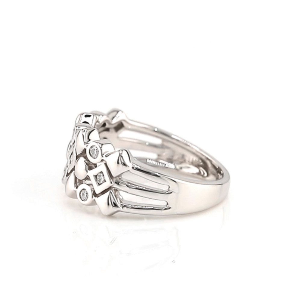 Cavill Diamantring Cavill Ring aus Sterlingsilber mit 9 Diamanten 0,12 ct modern (1-tlg)