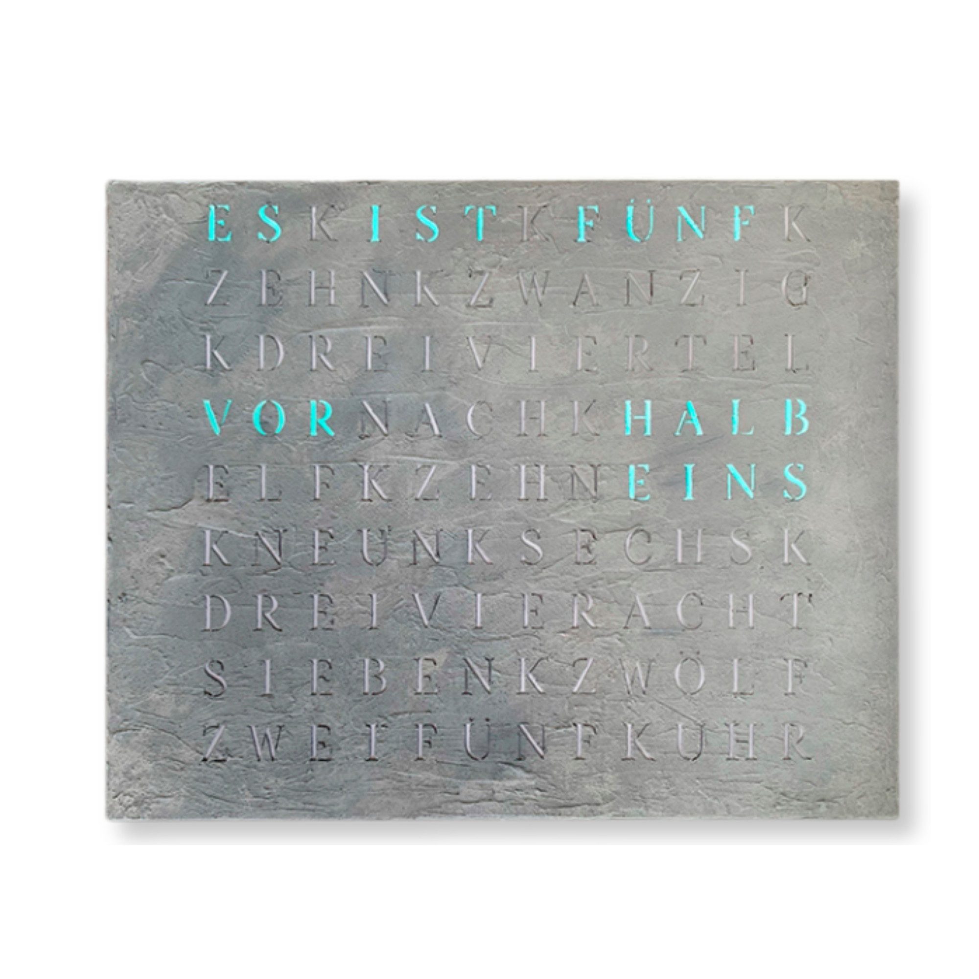 build-yours.de Wanduhr Wortuhr Jupiter in Deutsch - LED Wanduhr zum Aufhäng günstig online kaufen