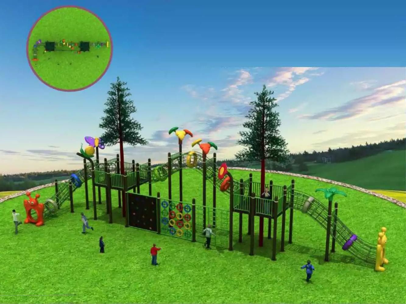 Xlmoebel Klettergerüst Sportkomplex Kletterlabyrinth für Kinder - Spielplatzunterhaltung, (Spielplatz), Hergestellt in Europa