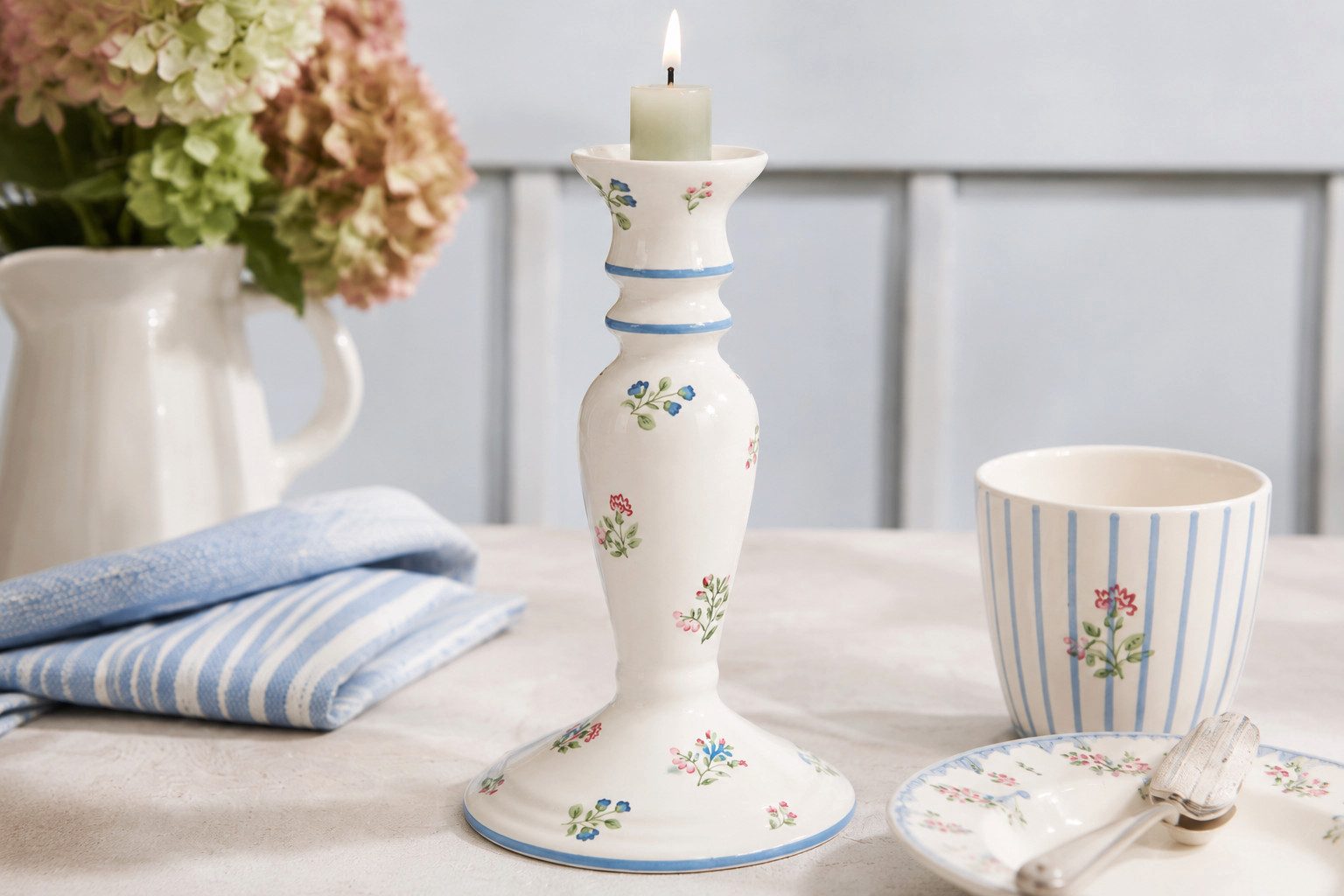 Greengate Kerzenständer GreenGate Kerzenständer Hannah Weiß