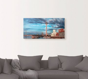 Artland Leinwandbild Düsseldorf Skyline I, Deutschland (1 St), auf Keilrahmen gespannt