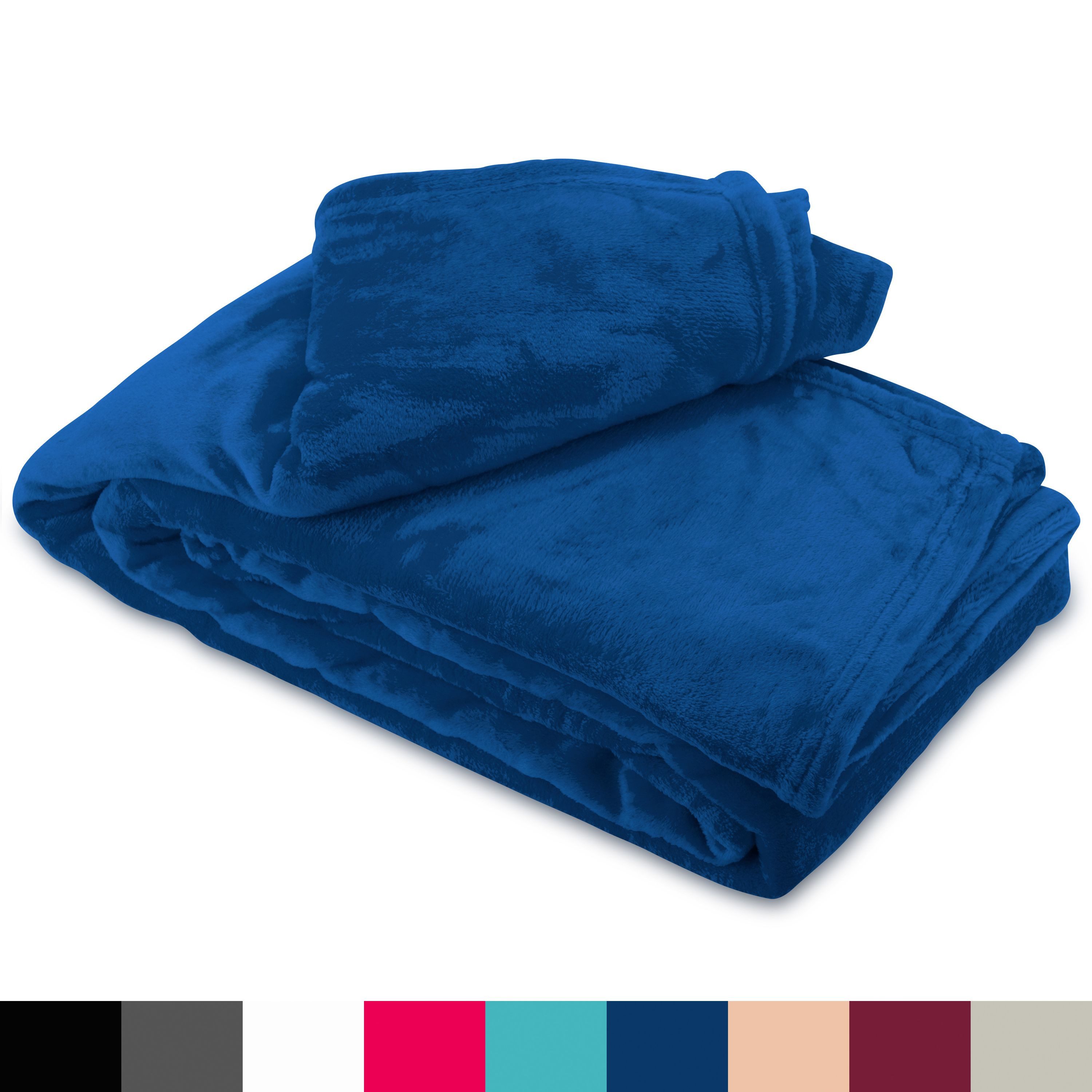 Wohndecke kuschelig warm 150x200, 220x240 oder 270x230, Leonado Vicenti, Kuscheldecke flauschig weich, Einfarbig