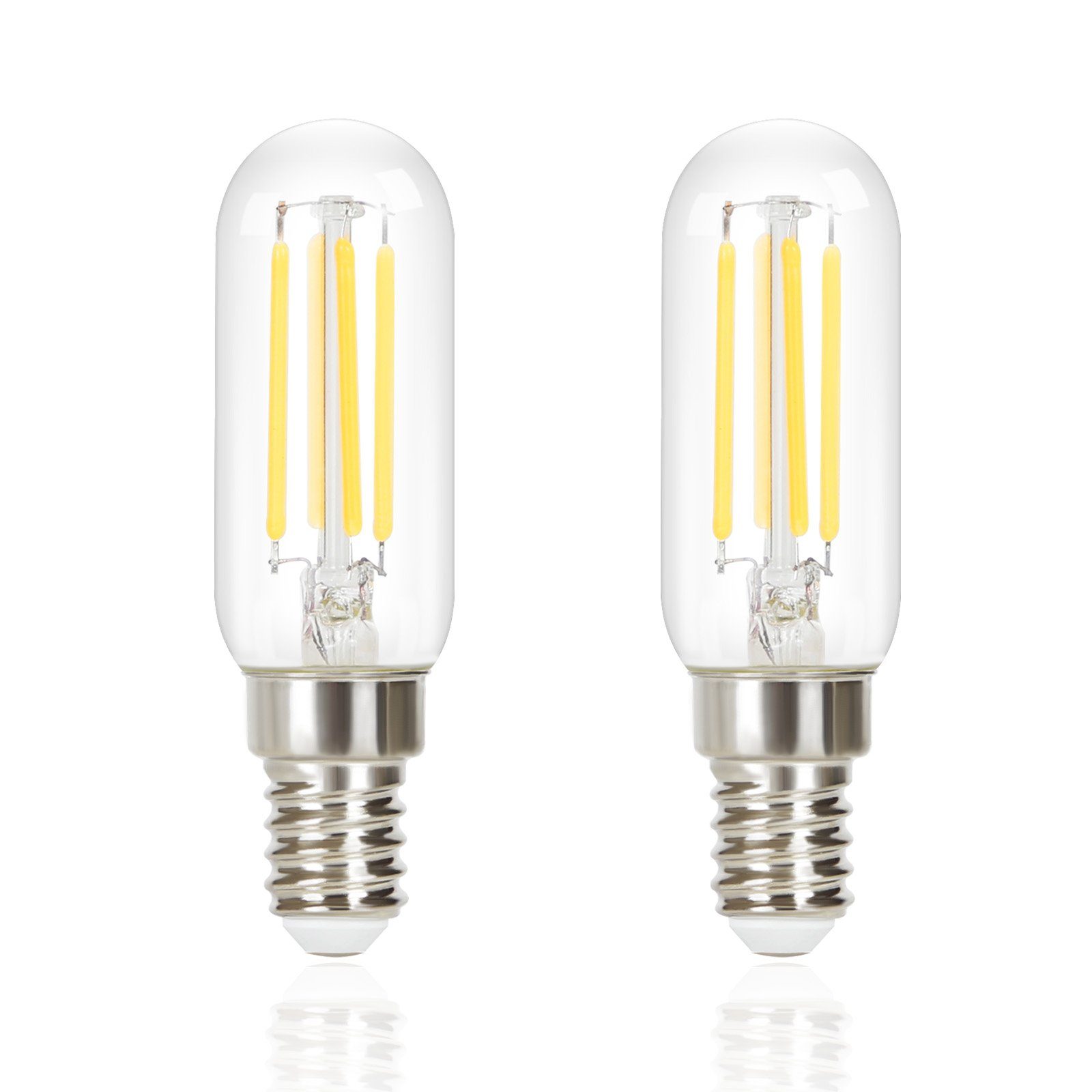 ZMH LED-Leuchtmittel LED Glühbirnen Vintage Lampe Birnen 4W Energiesparlampe, E27, 2 St., 6000k, nicht dimmbar Transparent