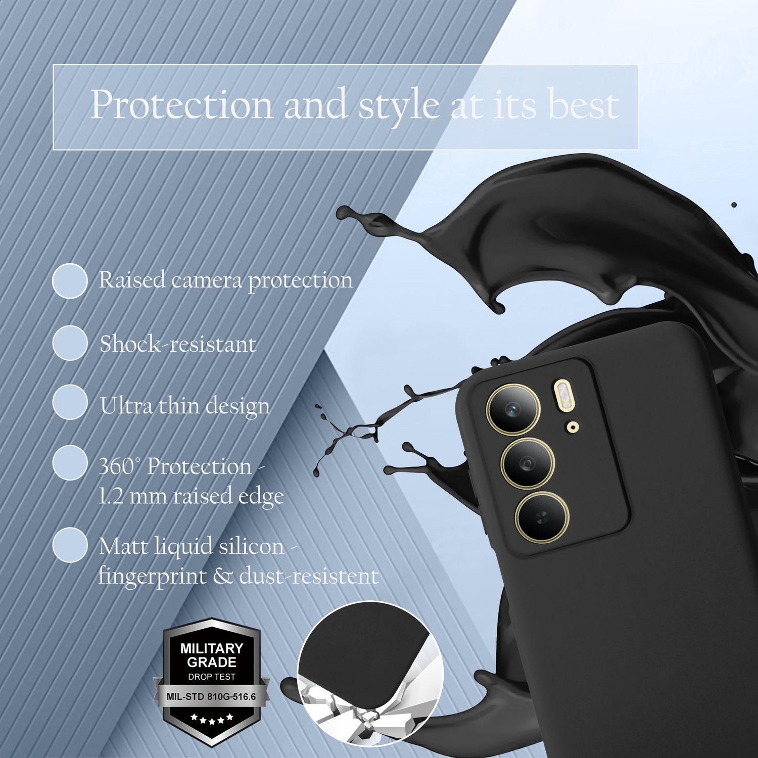 Cadorabo Handyhülle für Realme C75 Hülle Realme C75, Flexible Hülle TPU Silikon Schutzhülle Back Cover Case